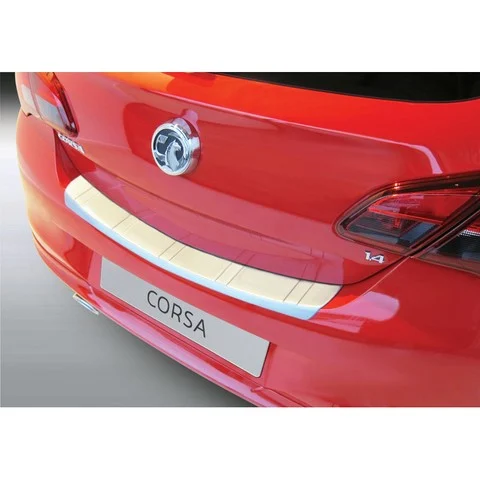 Abs Protector De Parachoques Trasero Opel Corsa E 3/5 Puertas 12/2014- Negro 'Acanalado'.