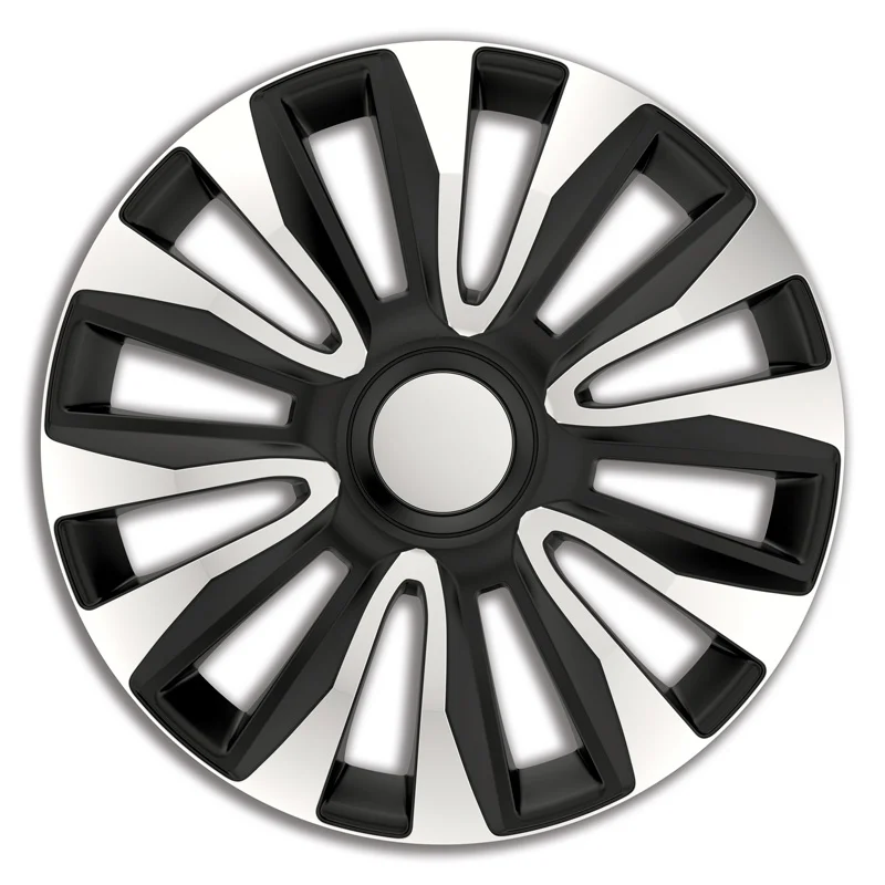 Juego De Tapacubos Avalone 16-Pulgadas Silver/Negro Autostyle
