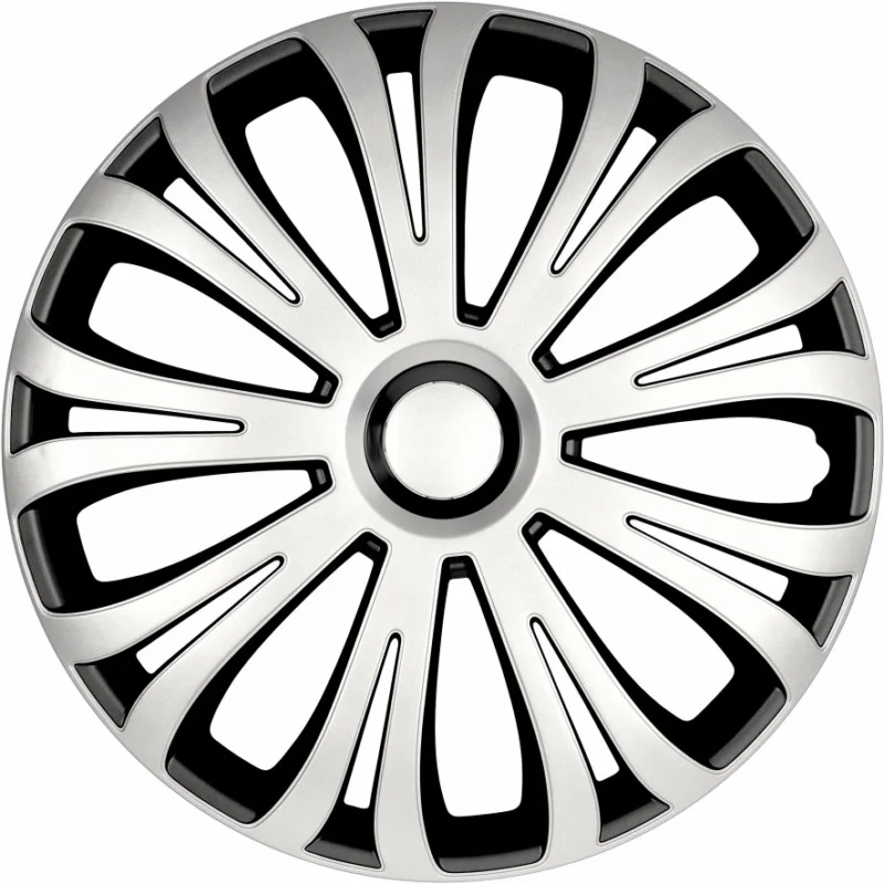 Juego De Tapacubos Avera 13-Pulgadas Silver/Negro Autostyle