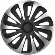 Juego De Tapacubos Caliber 13-Pulgadas Silver/Negro Carbono-Look Autostyle