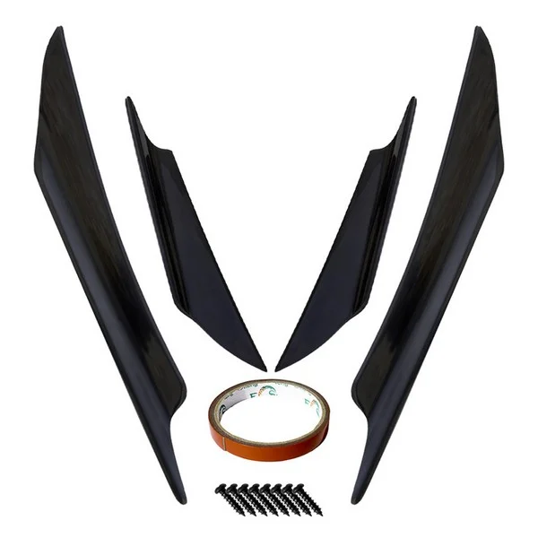 Simoni Racing Set Parachoques Delantero Universal 'Canard' - Negro - 4 Piezas
