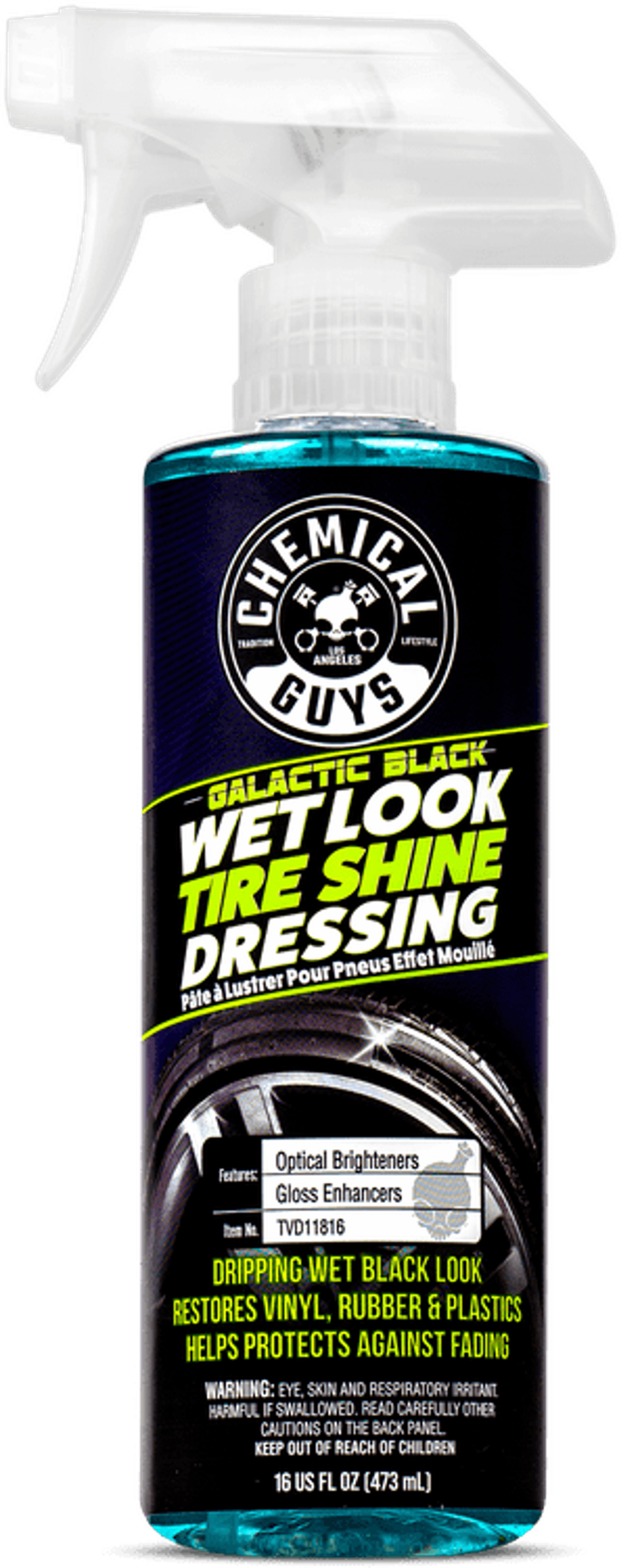 Chemical Guys Galatic Black Wet Look Tire Shine Dressing 473ml - Abrillantador de neomáticos y plásticos