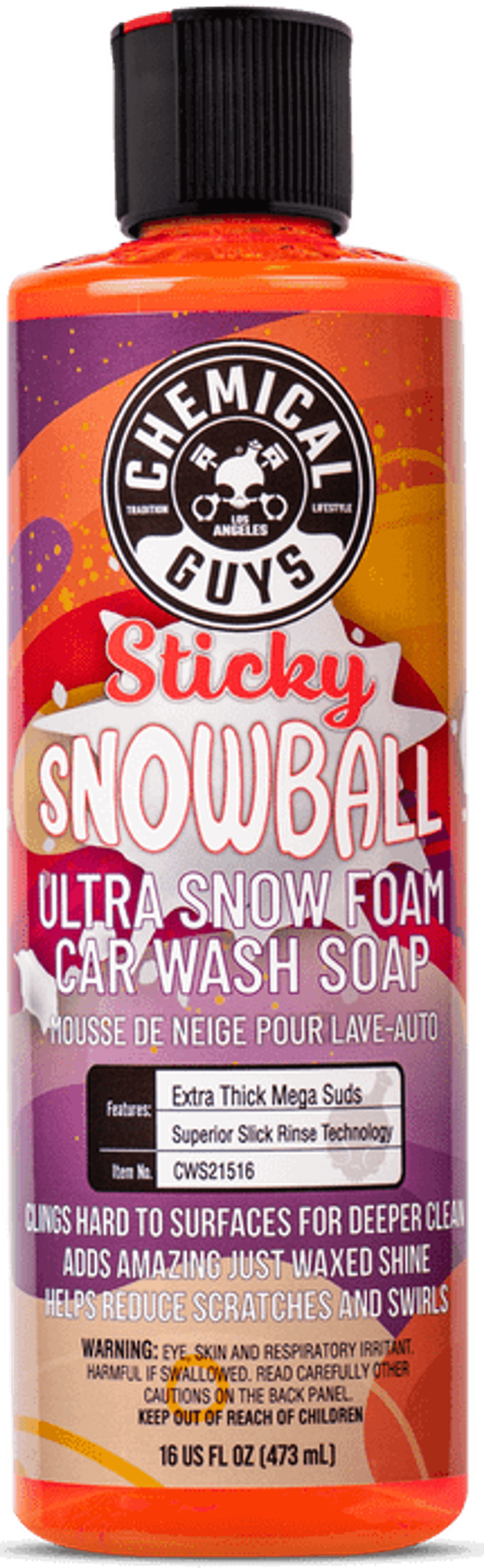 Chemical Guys Sticky Snowball Ultra Snow - Espuma Limpiadora 473ml
