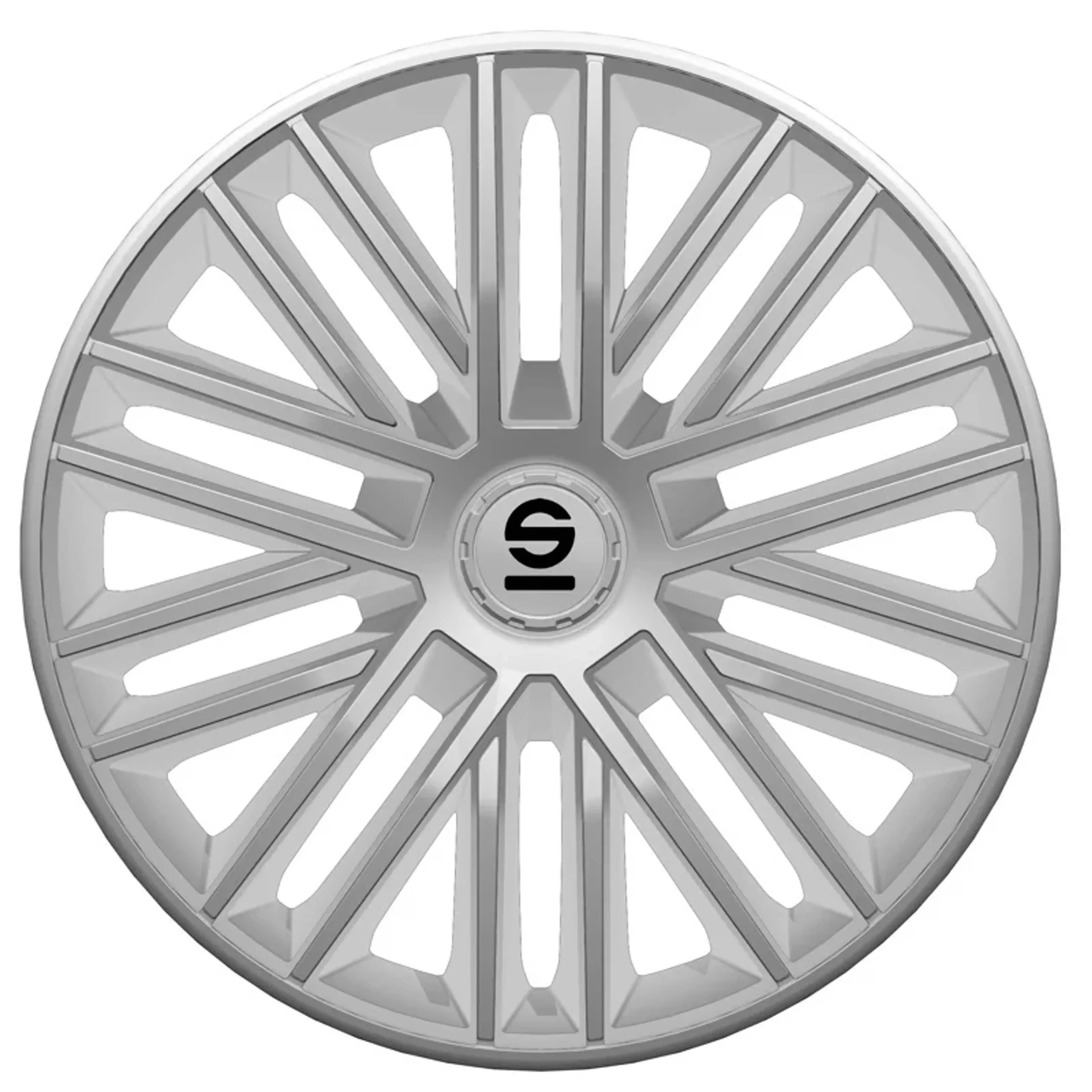 Sparco Tapas de Llanta Bergamo 14 pulgadas Plata - 4 piezas