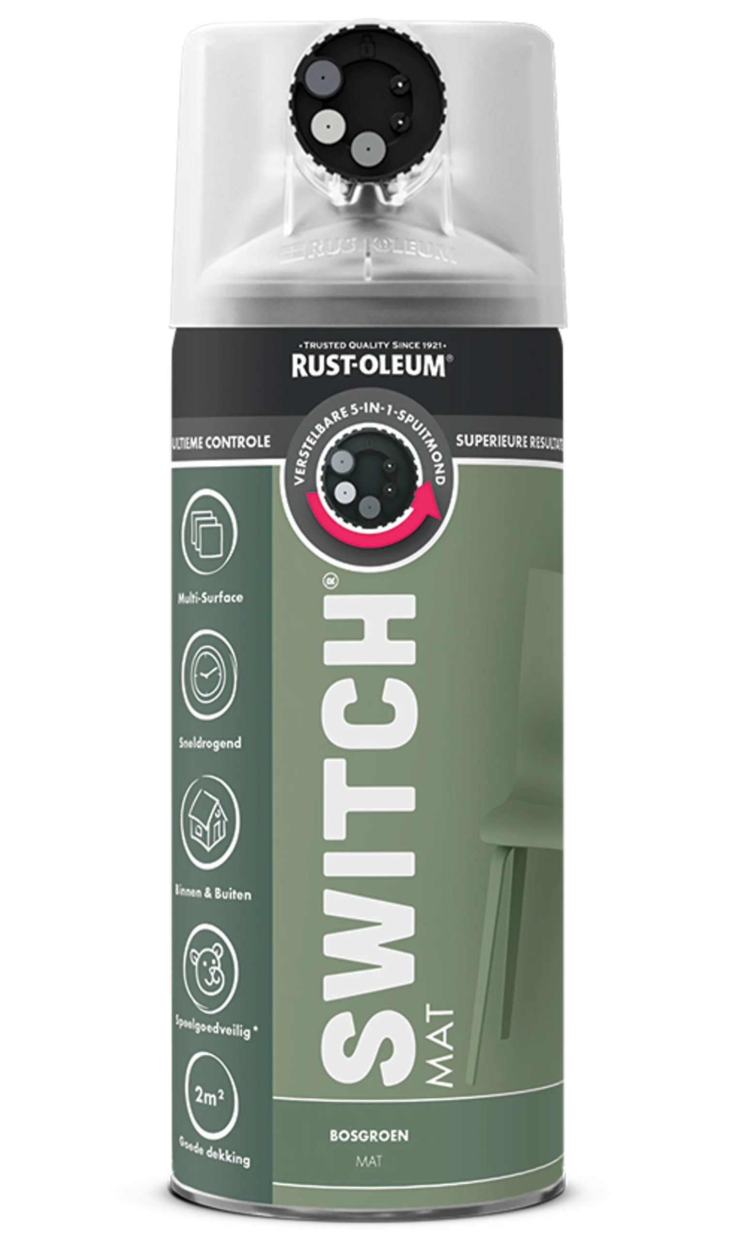 Rust-Oleum Switch Pintura Verde Bosque Mate Aerosol 400 ml