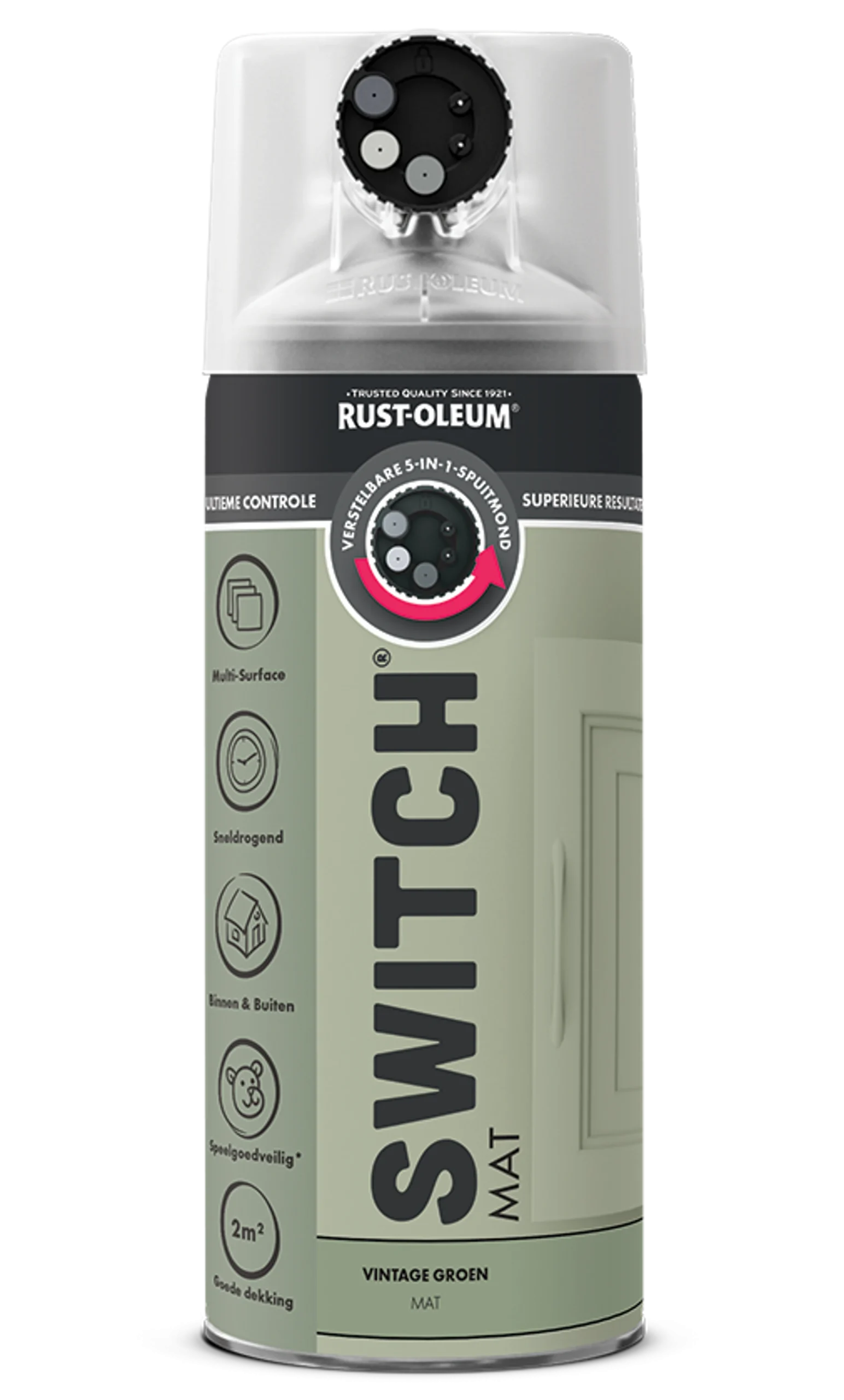 Rust-Oleum Switch Pintura Verde Vintage Mate Aerosol - 400ml