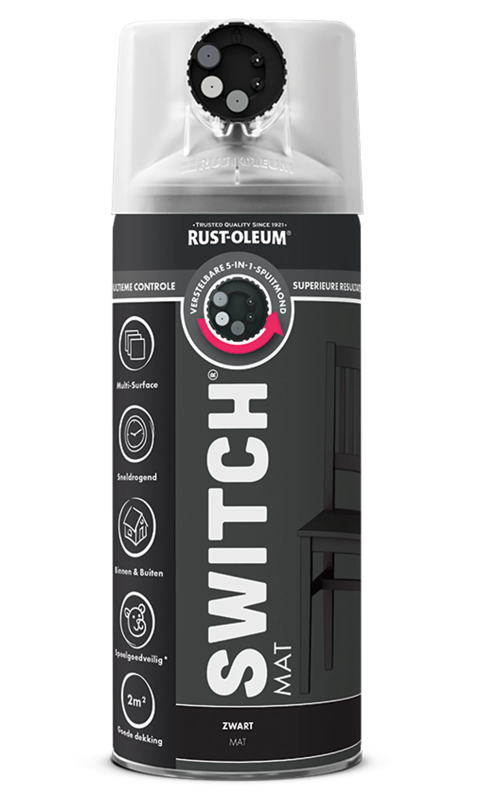 Rust-Oleum Switch Pintura Negro Mate Aerosol - 400ml