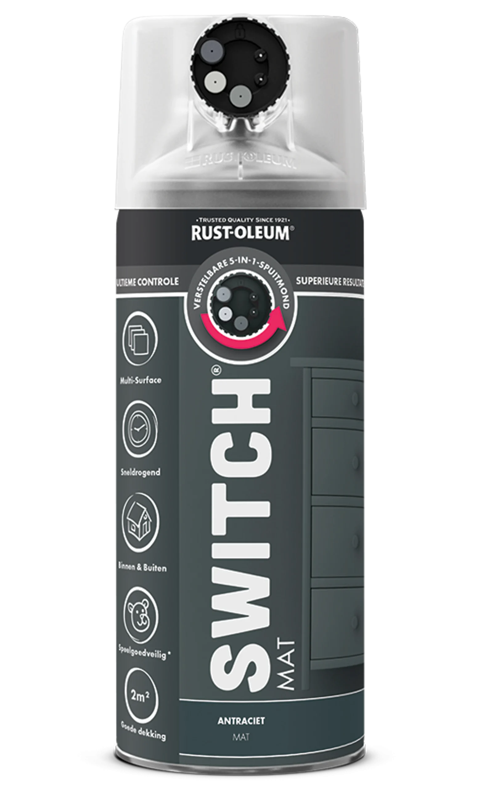 Rust-Oleum Switch Pintura Antracita Mate Aerosol - 400ml