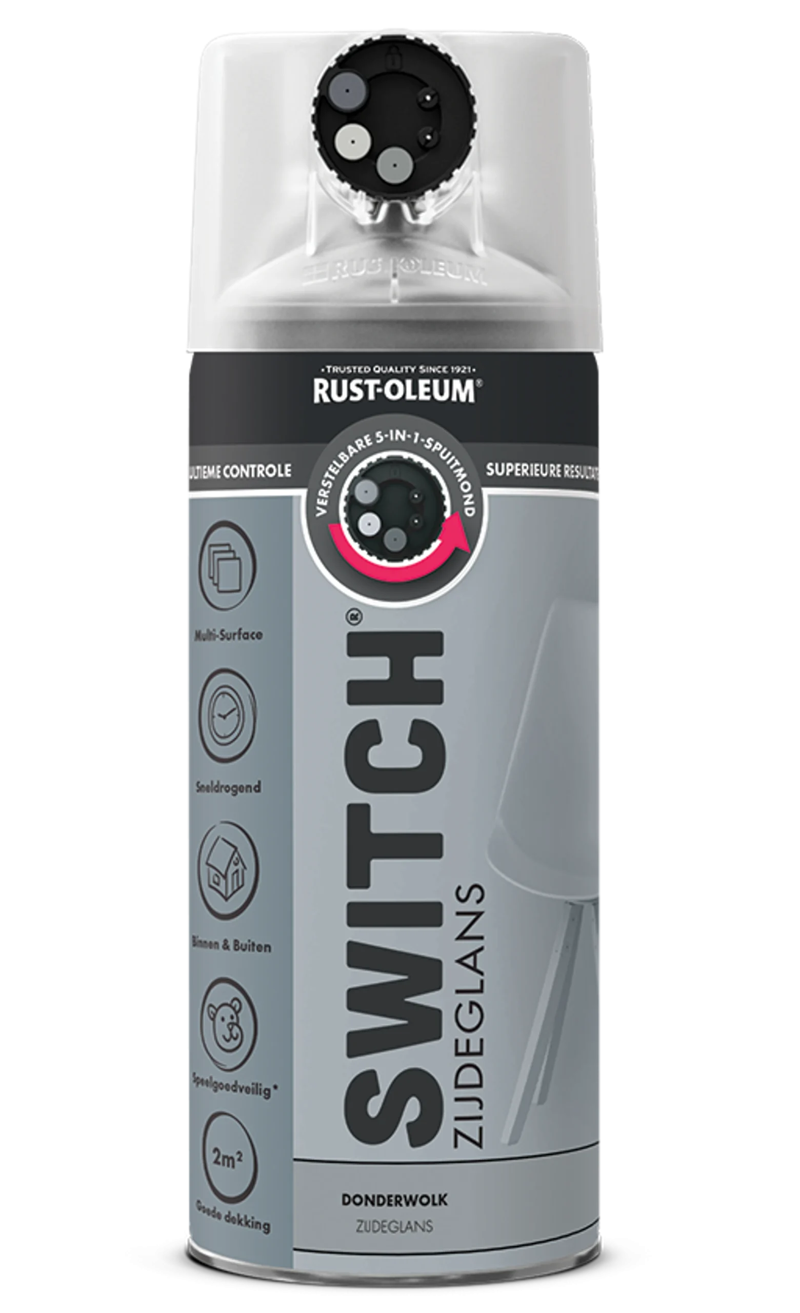 Rust-Oleum Switch Pintura Thundercloud Brillo Seda Aerosol - 400ml