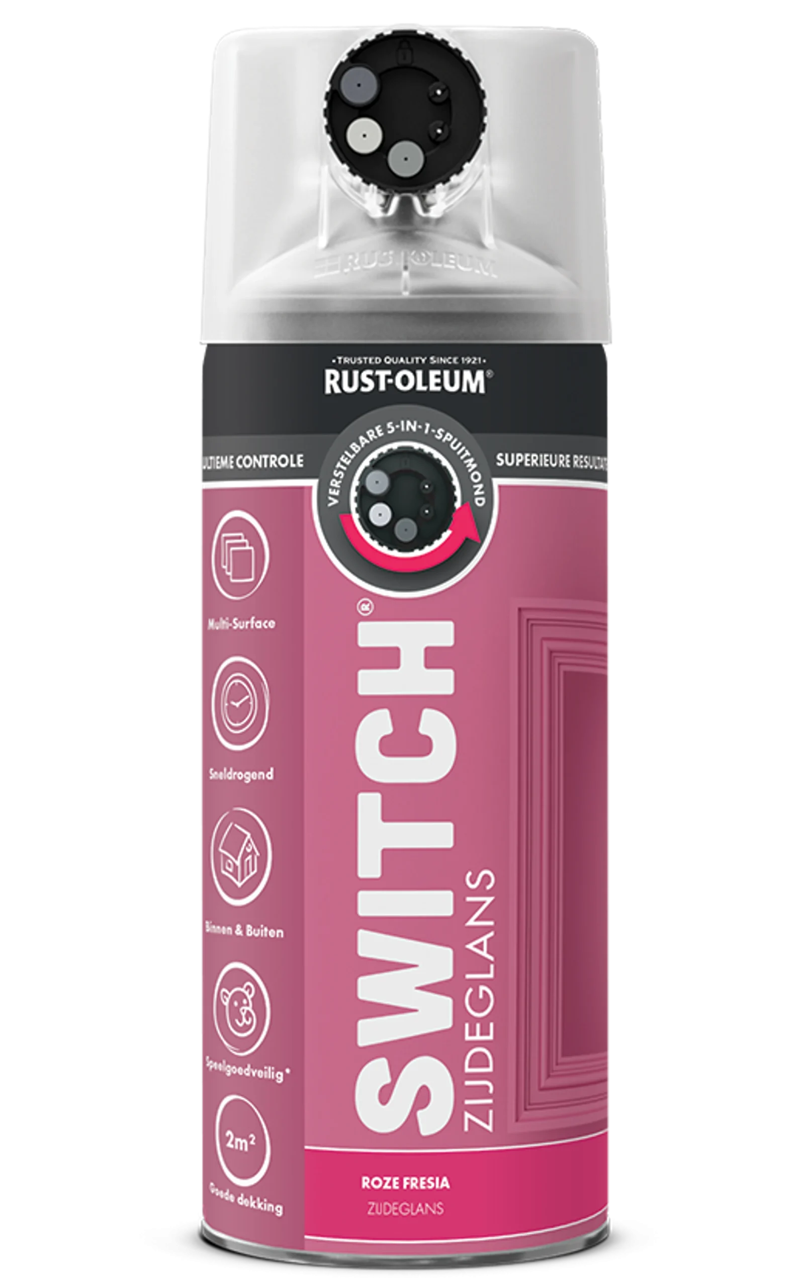 Rust-Oleum Switch Pintura Pink Freesia Brillo Seda en Aerosol - 400ml