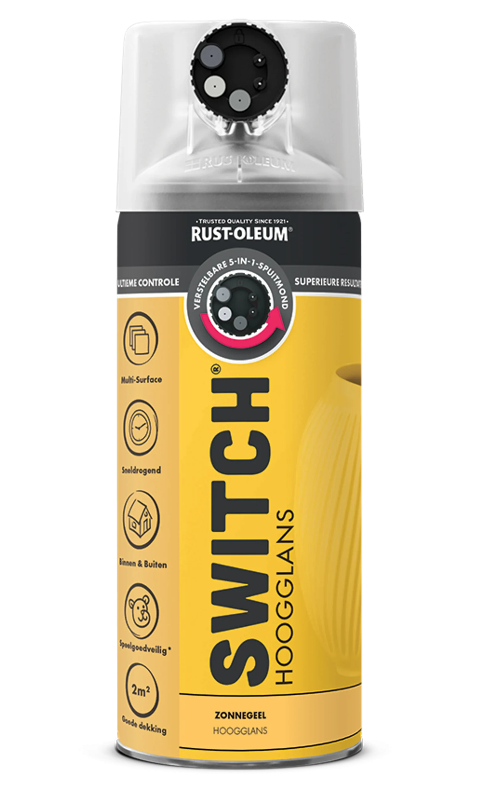 Rust-Oleum Switch Pintura Amarillo Solar Alto Brillo Aerosol - 400ml