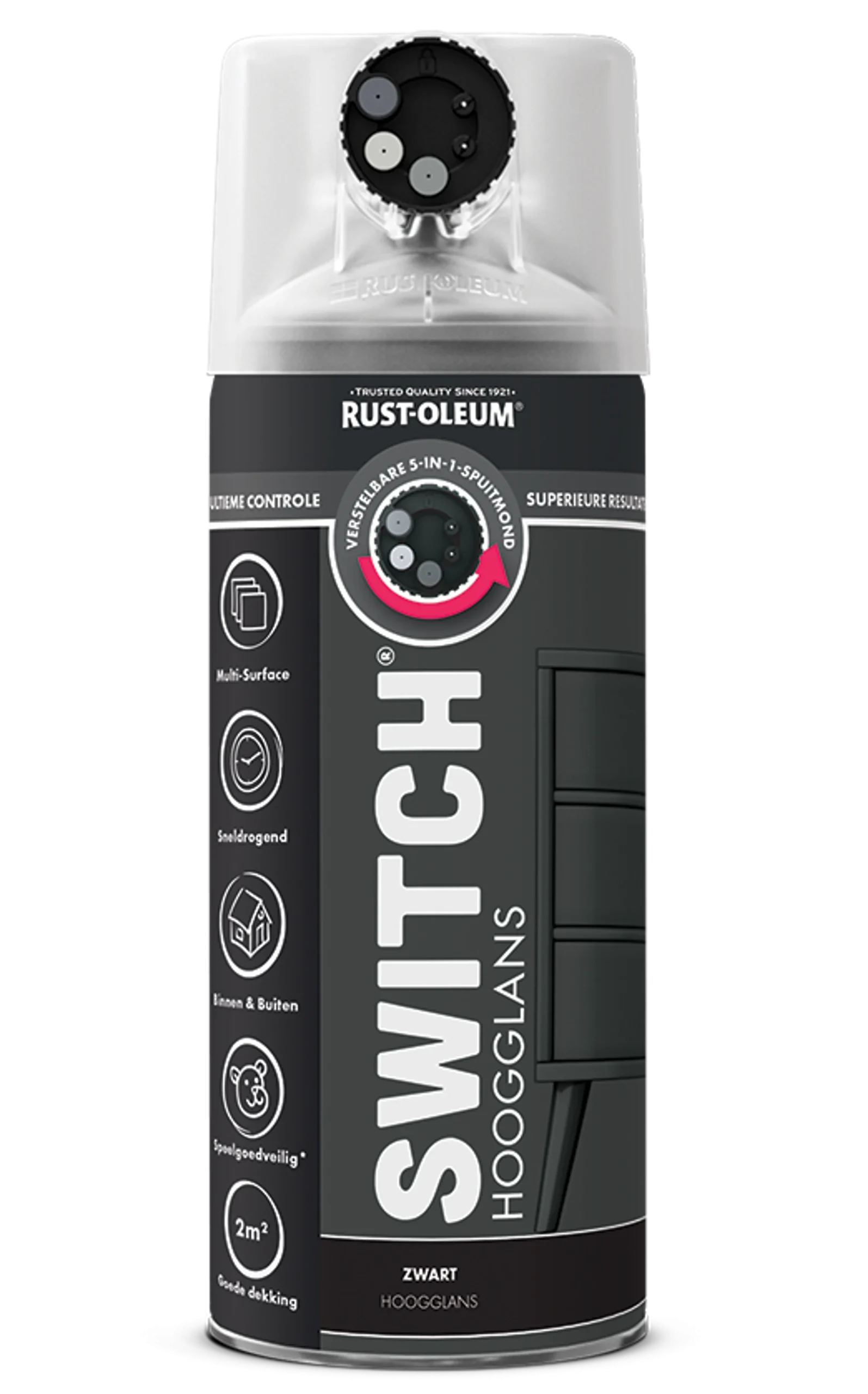 Rust-Oleum Switch Pintura Negro Alto Brillo Aerosol 400ml