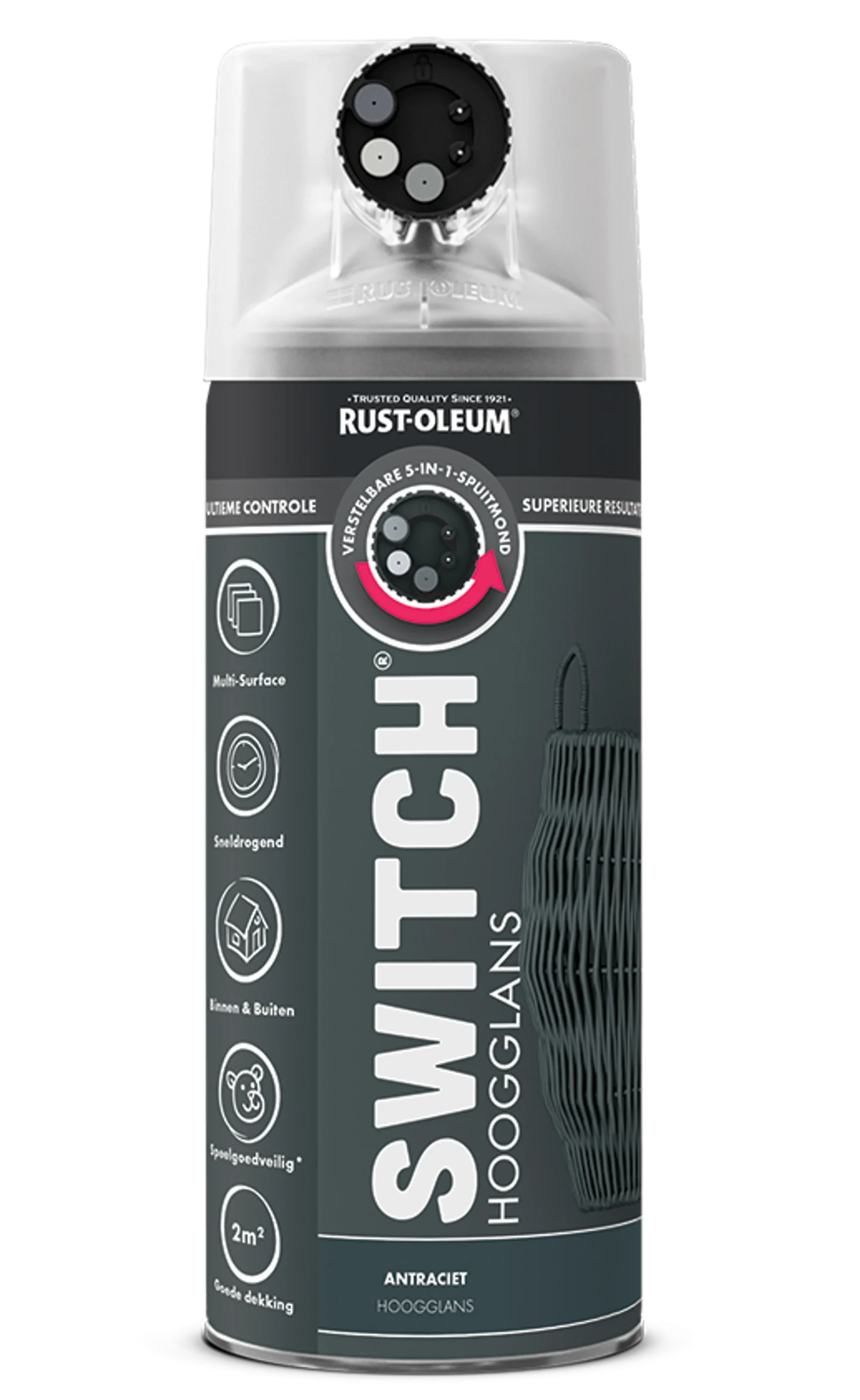 Rust-Oleum Switch Pintura en Antracita Alto Brillo Aerosol 400ml