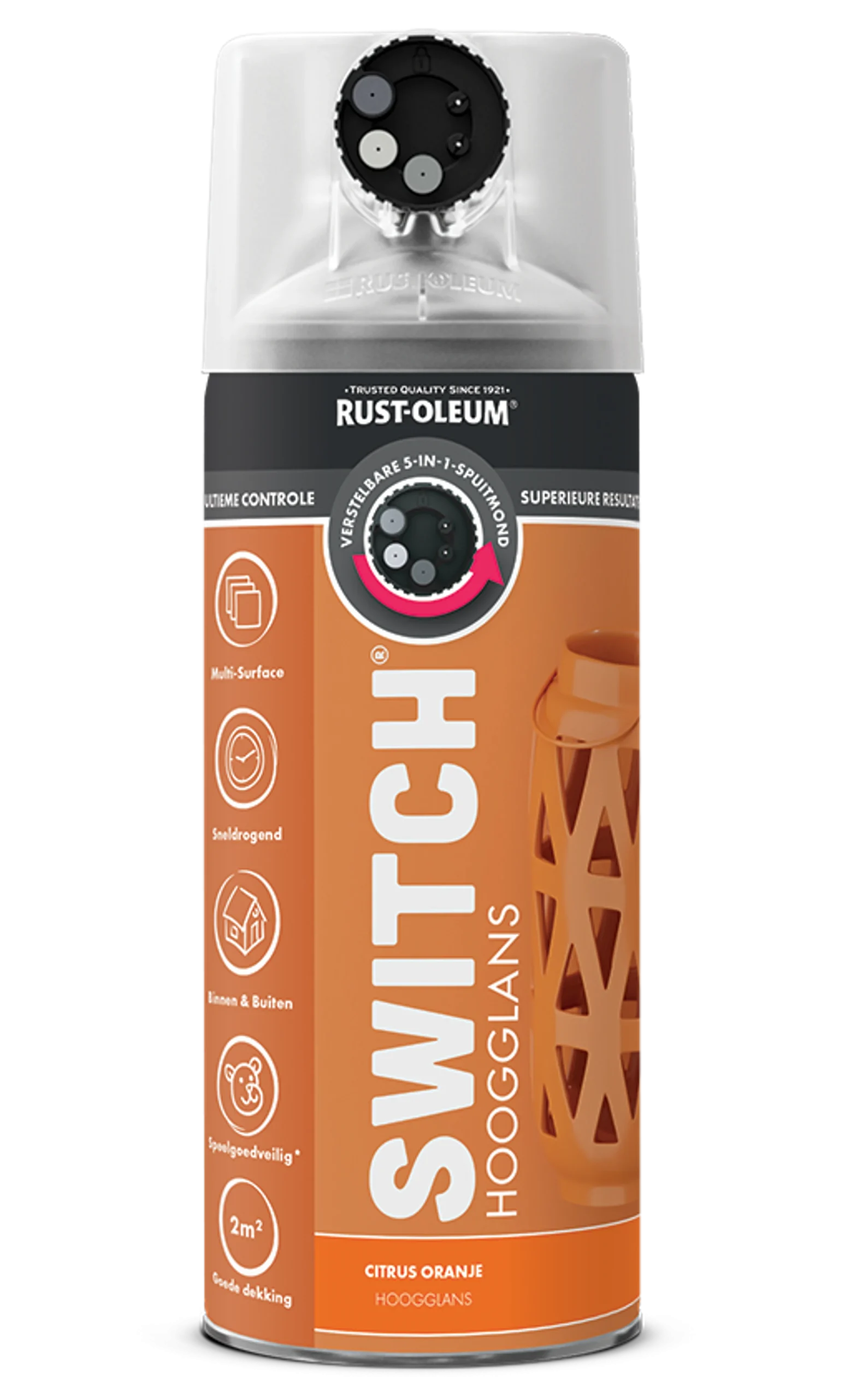 Rust-Oleum Switch Pintura Naranja Cítrico Alto Brillo Aerosol - 400ml