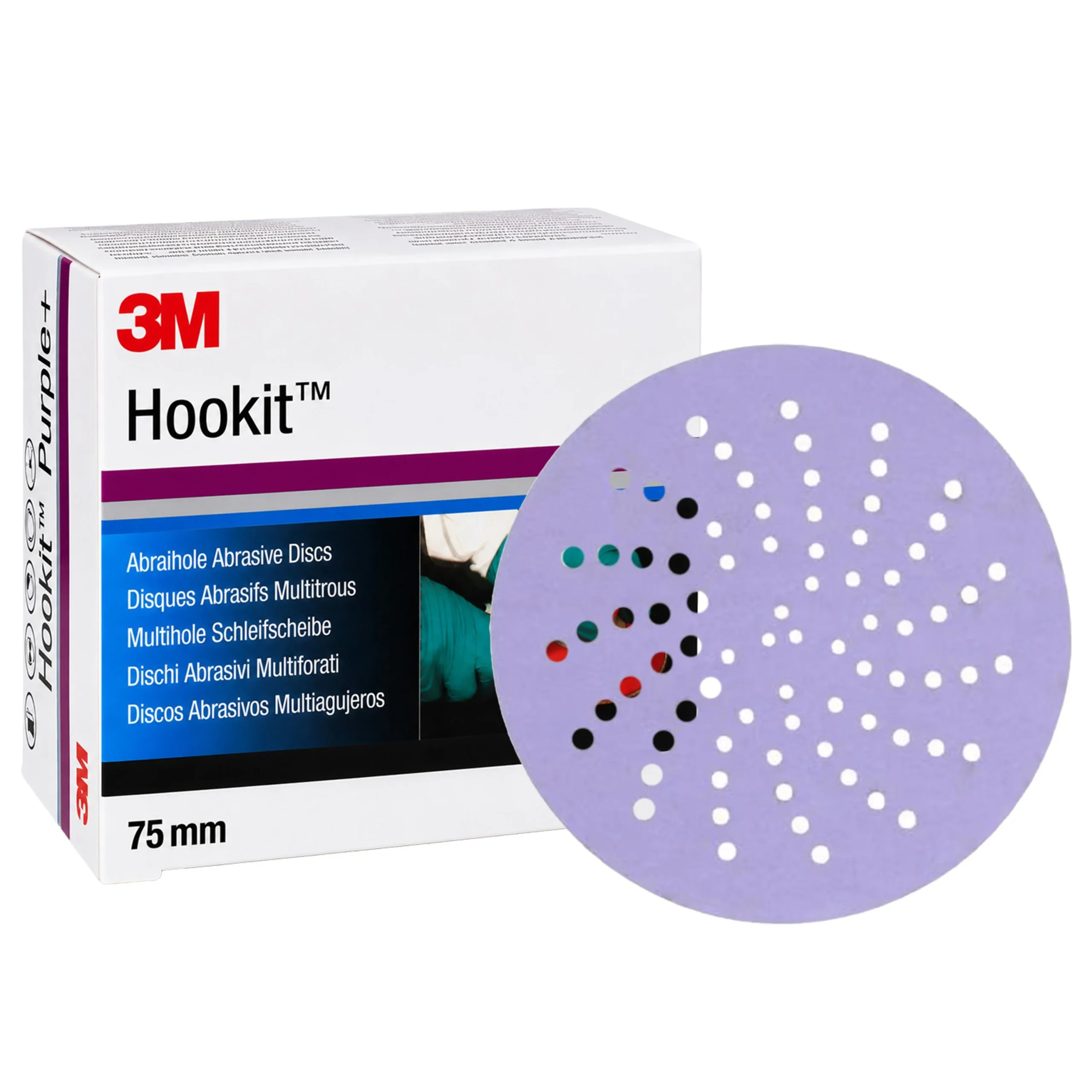 3M 31466 Cubitron II Hookit Multihole Disco de lijado 75mm P800 - 50 piezas