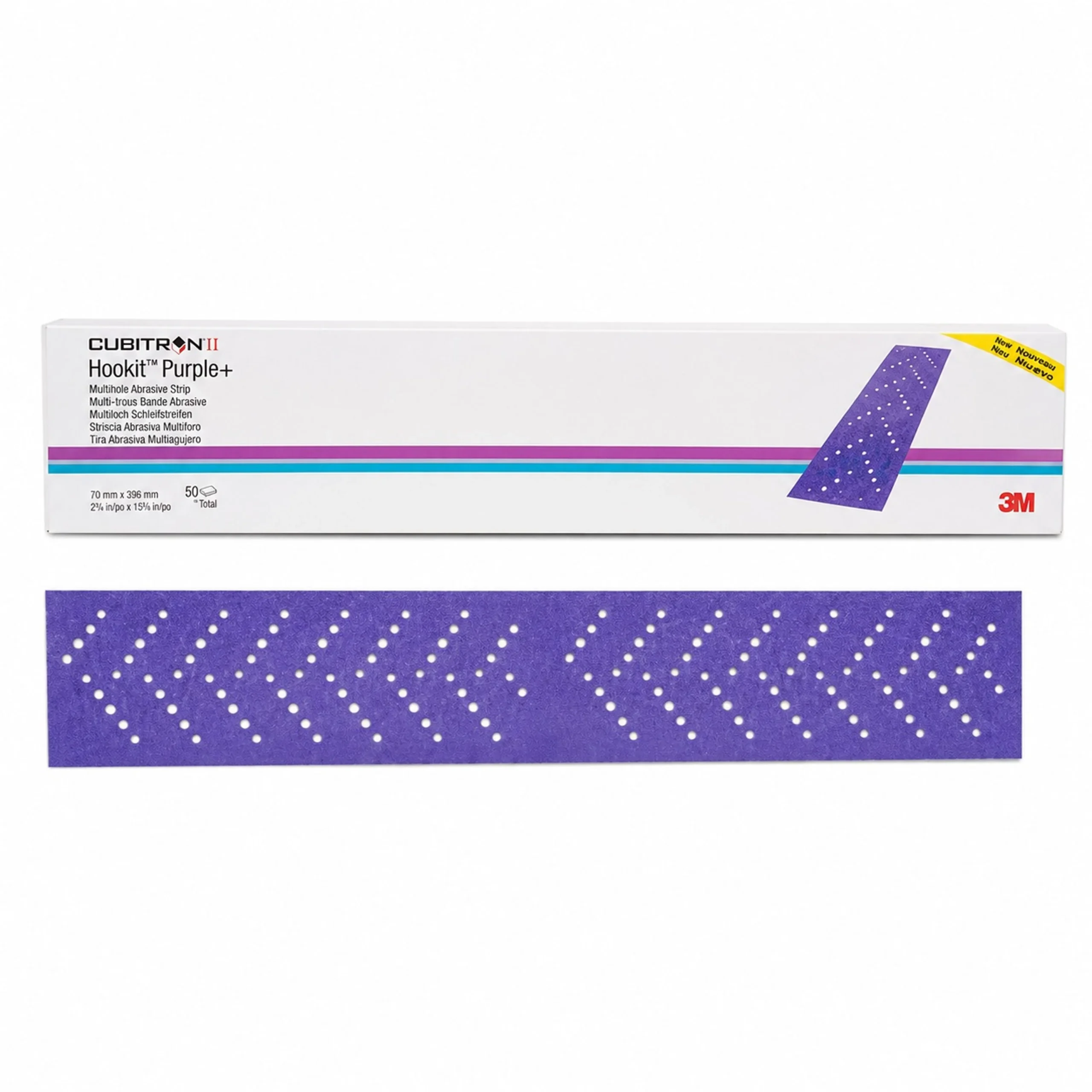 3M 51414 Cubitron II Hookit Tiras de Lijado 70x396mm - P180