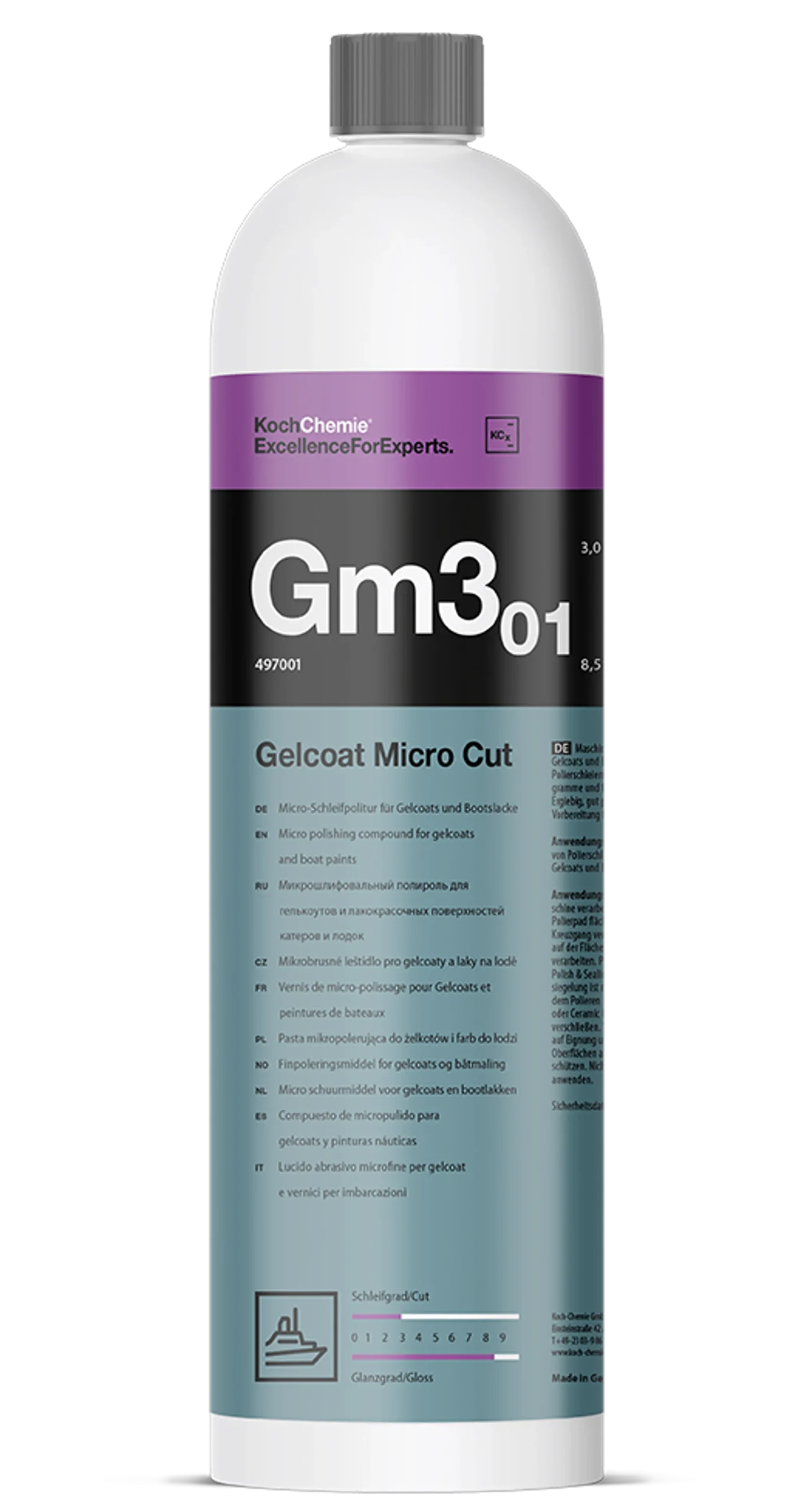 Koch Chemie Gelcoat Micro Cut Pasta de Pulir Micro 1 litro