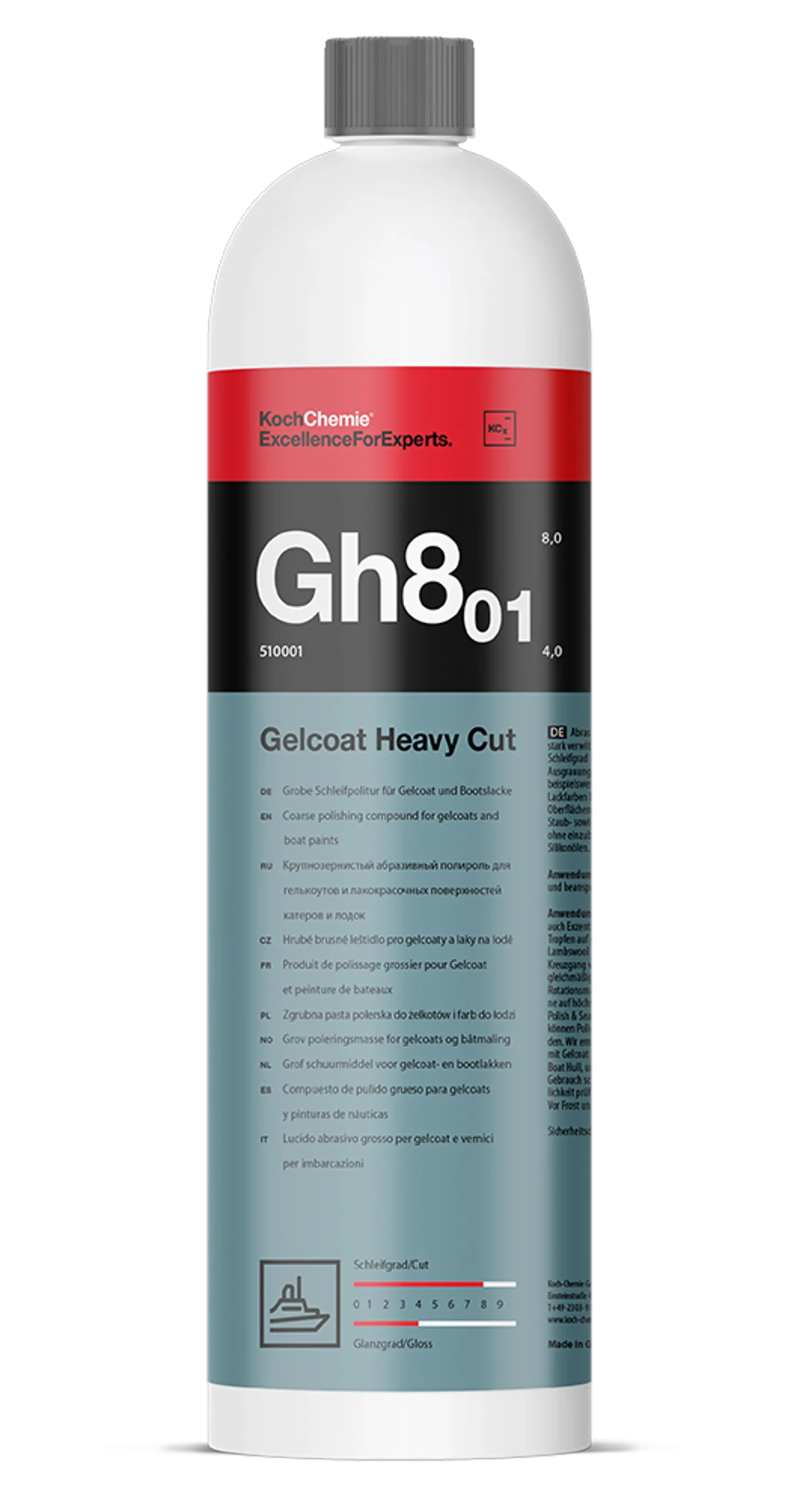 Koch Chemie Gelcoat Heavy Cut Pasta de Pulir Gruesa -1 litro