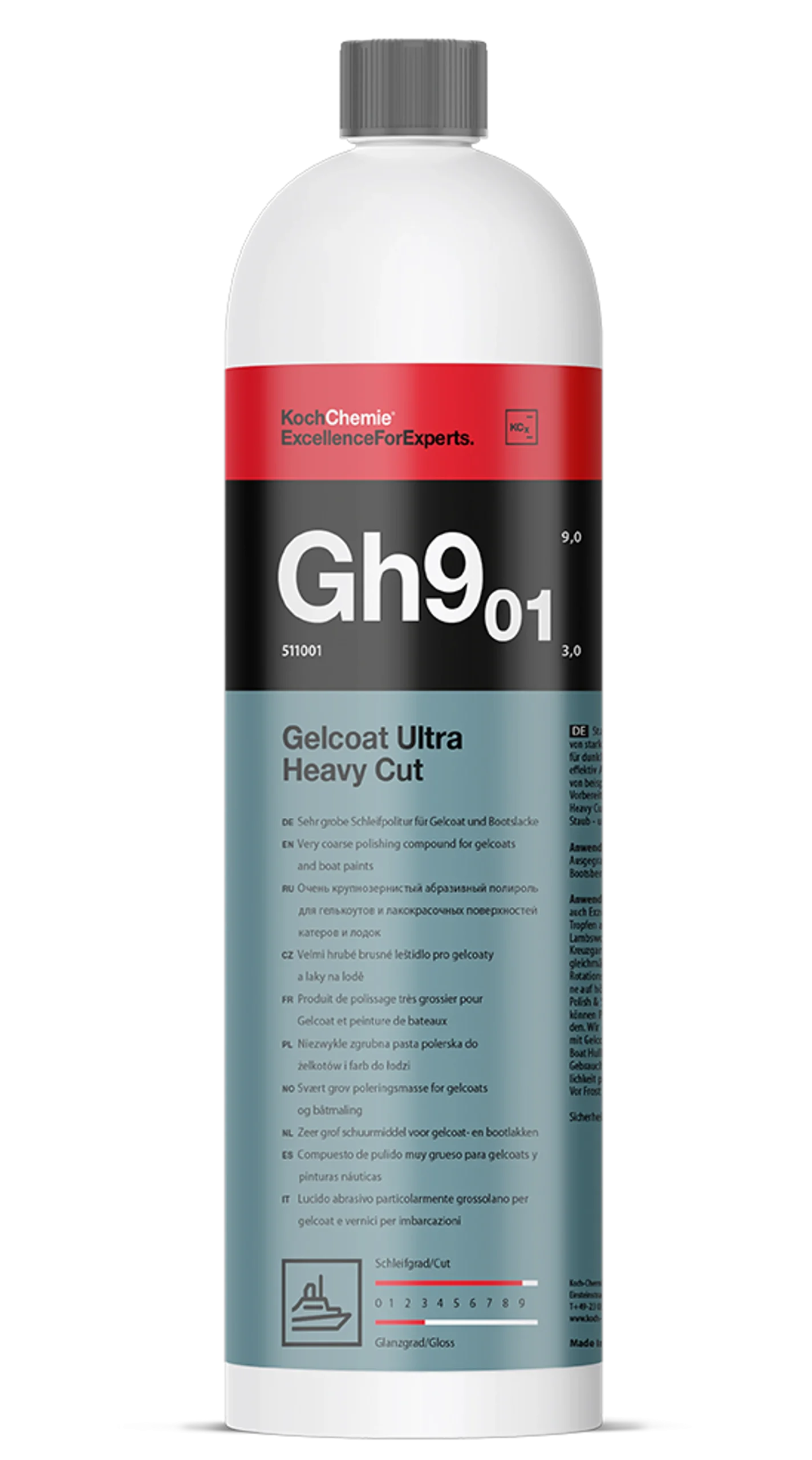 Koch Chemie Gelcoat Ultra Heavy Cut Pasta de pulir Ultra Gruesa -1 litro