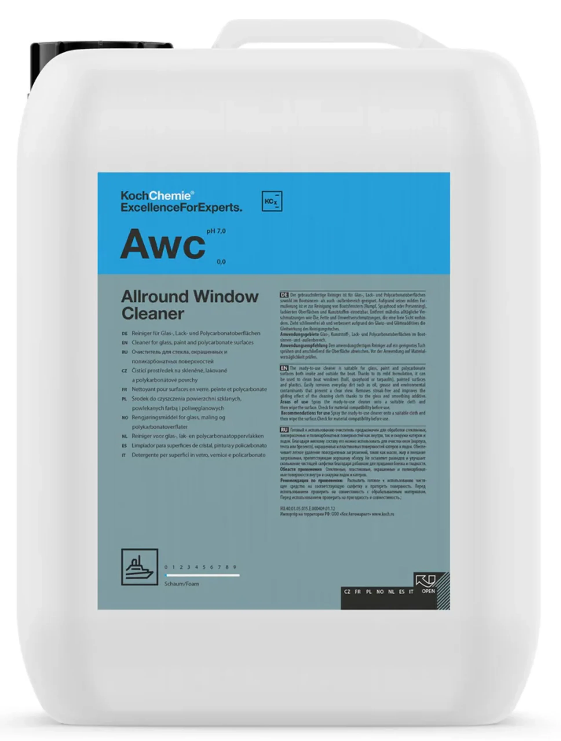 Koch Chemie Allround Limpiacristales Alcalino - 10 litros