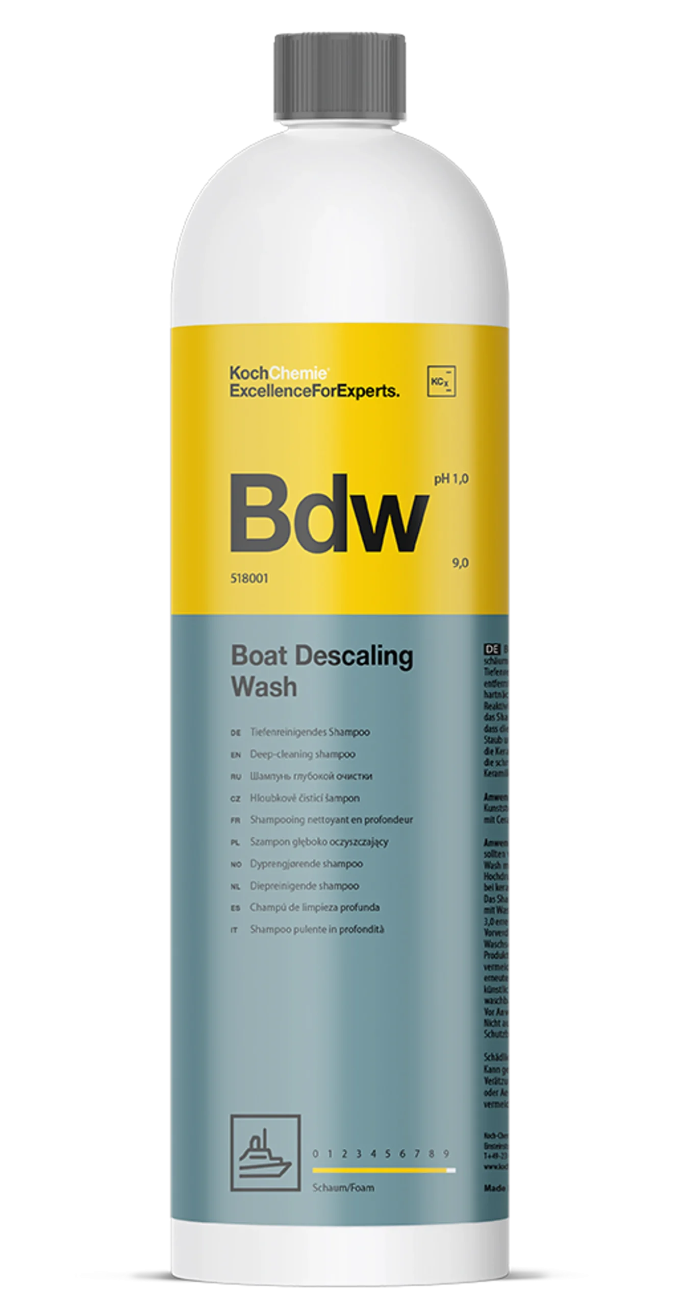 Koch Chemie Boat Descaling Wash Champú limpieza profunda para Embarcaciones -1 litro