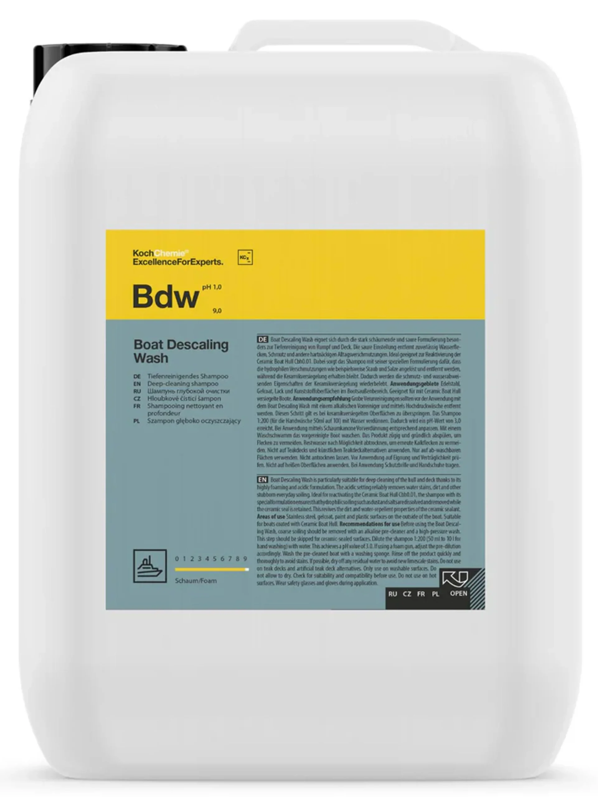 Koch Chemie Boat Descaling Champú de limpieza Profunda para Embaracciones - 5 litros