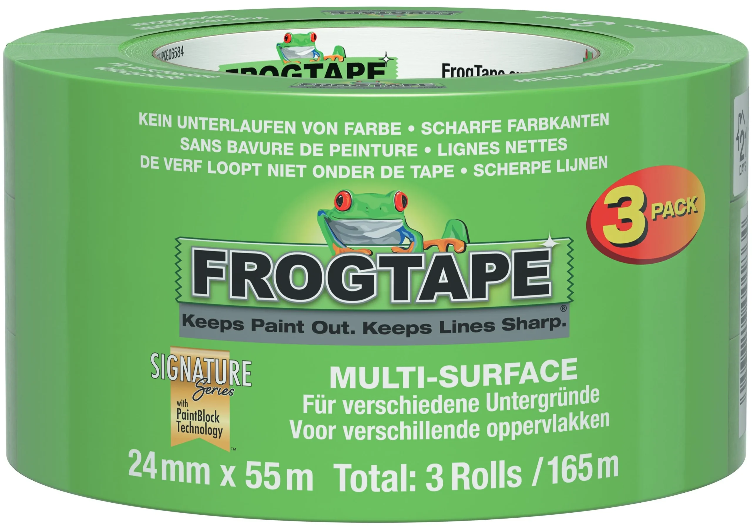 FrogTape Multi Surface Cinta 24mm - 3 unidades