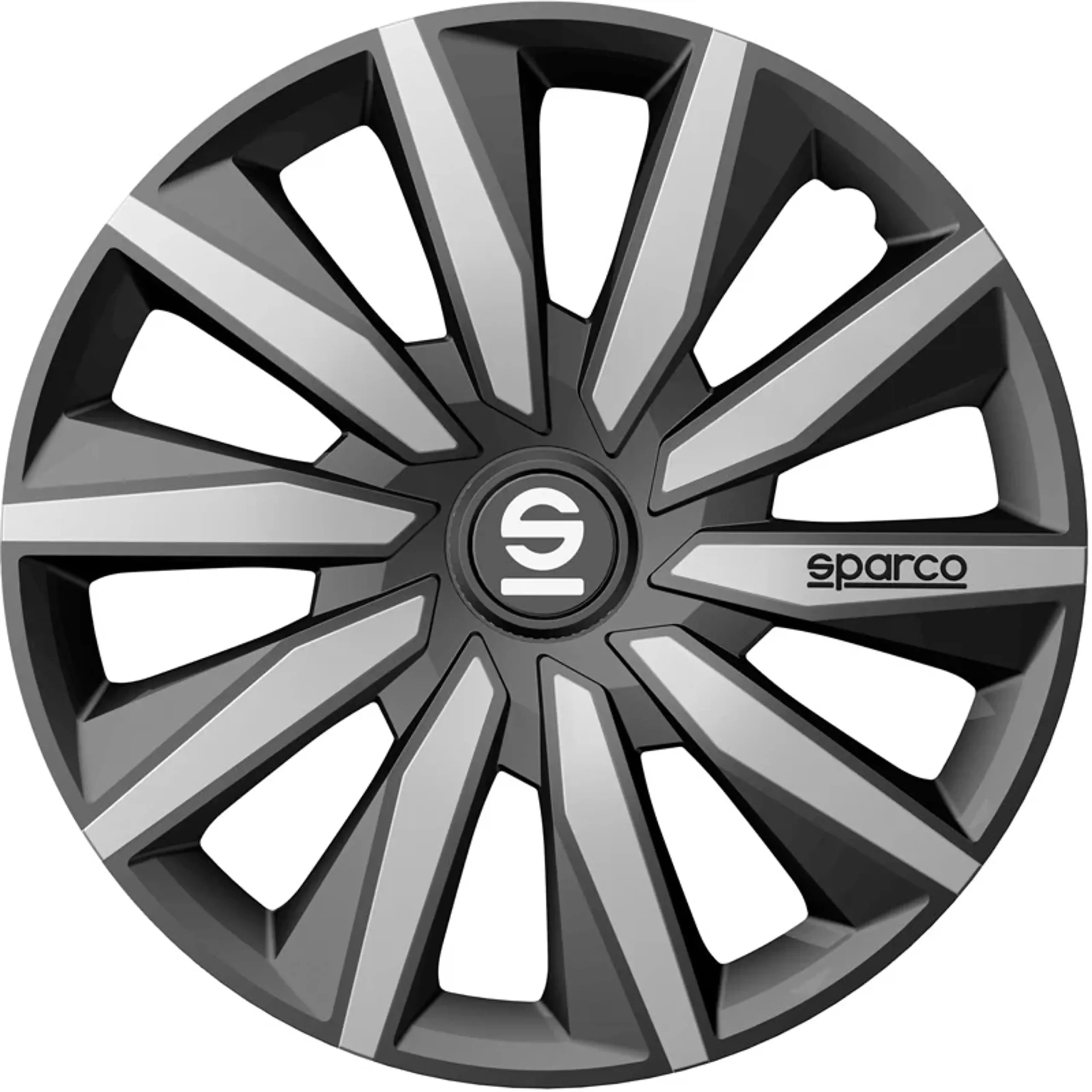Sparco Tapas de Llanta Milano 16 pulgadas Gris Plata - 4 piezas