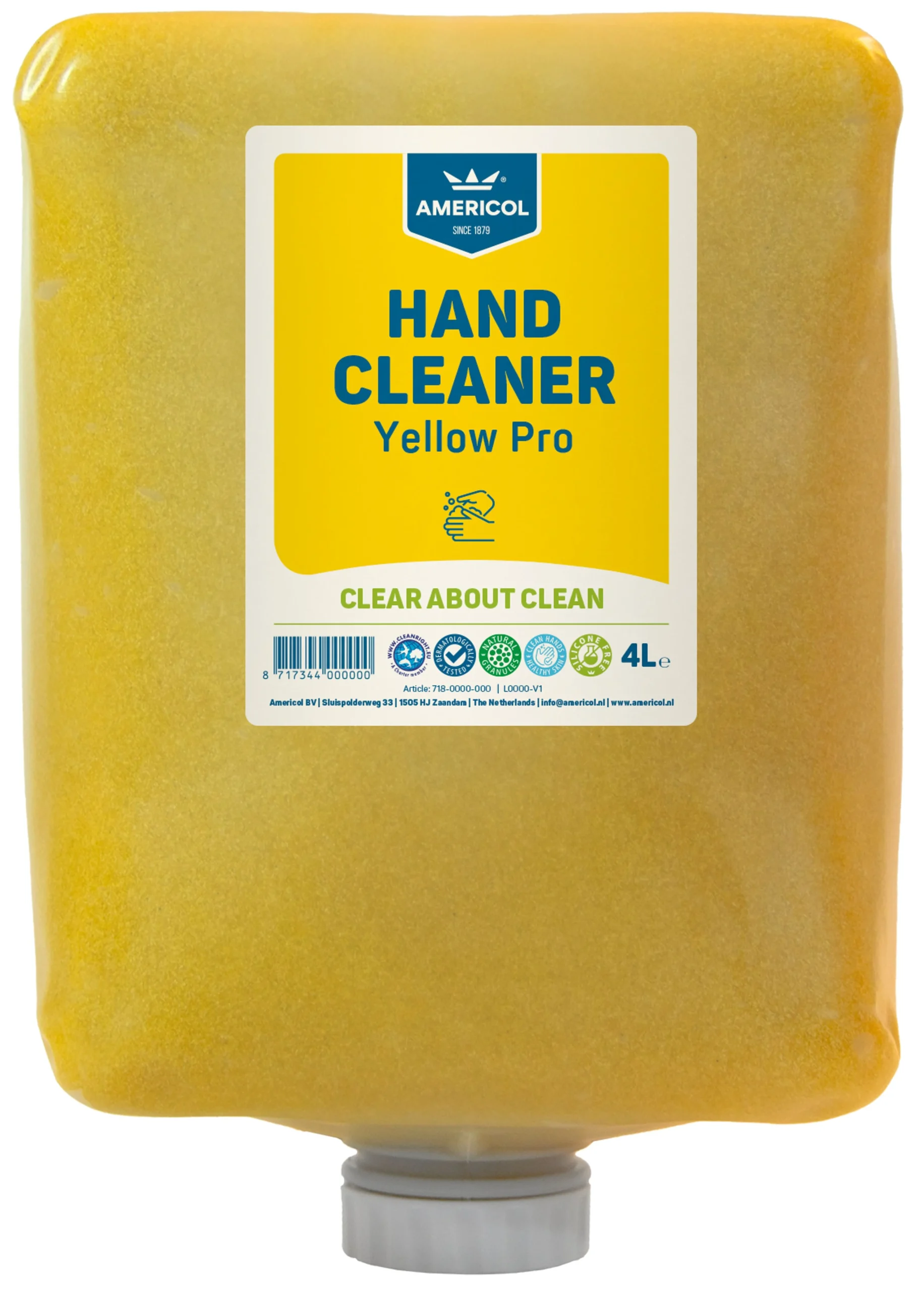 Americol Limpiador de Manos Yellow Pro Cartucho 4 litros