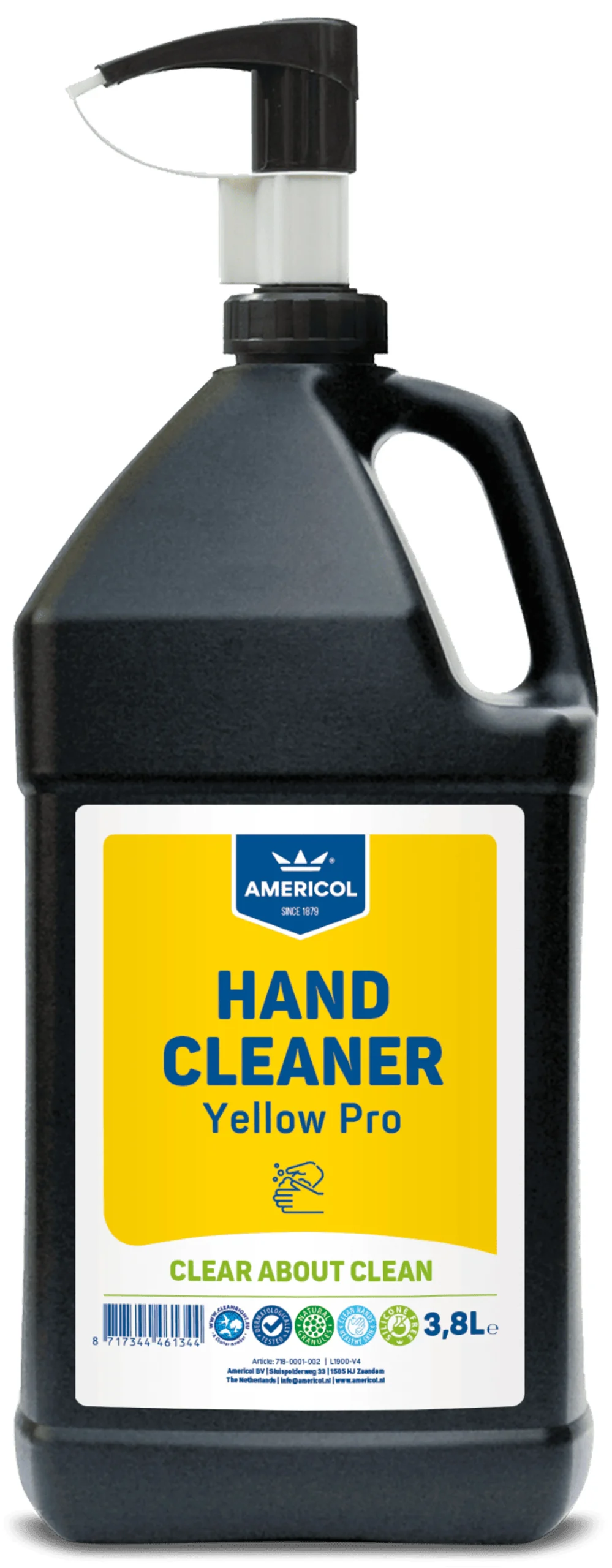 Americol Limpiador de Manos con Bomba Yellow Pro 3,8 litros