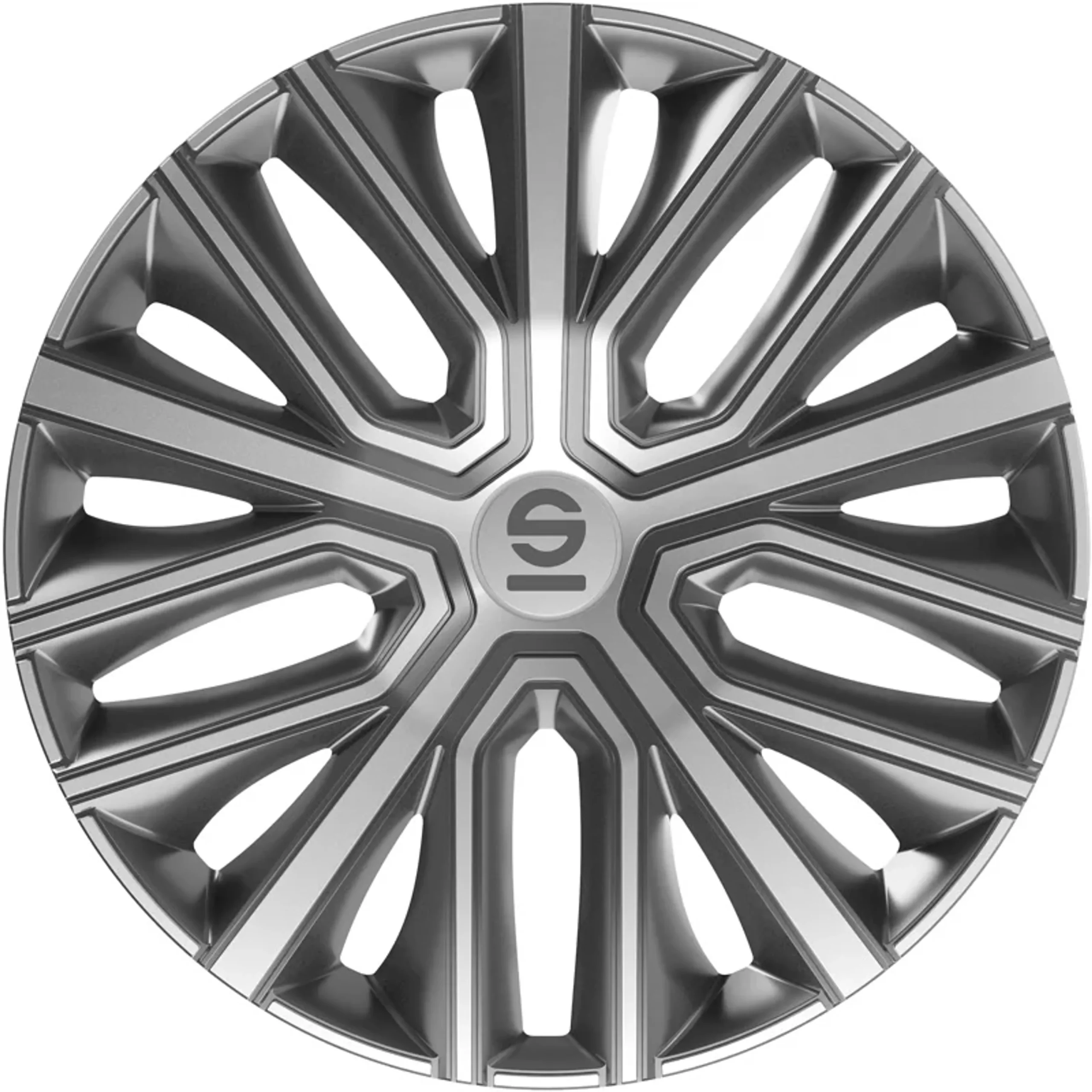 Sparco Tapas de Llanta Modena 14 pulgadas Gris Plata - 4 piezas