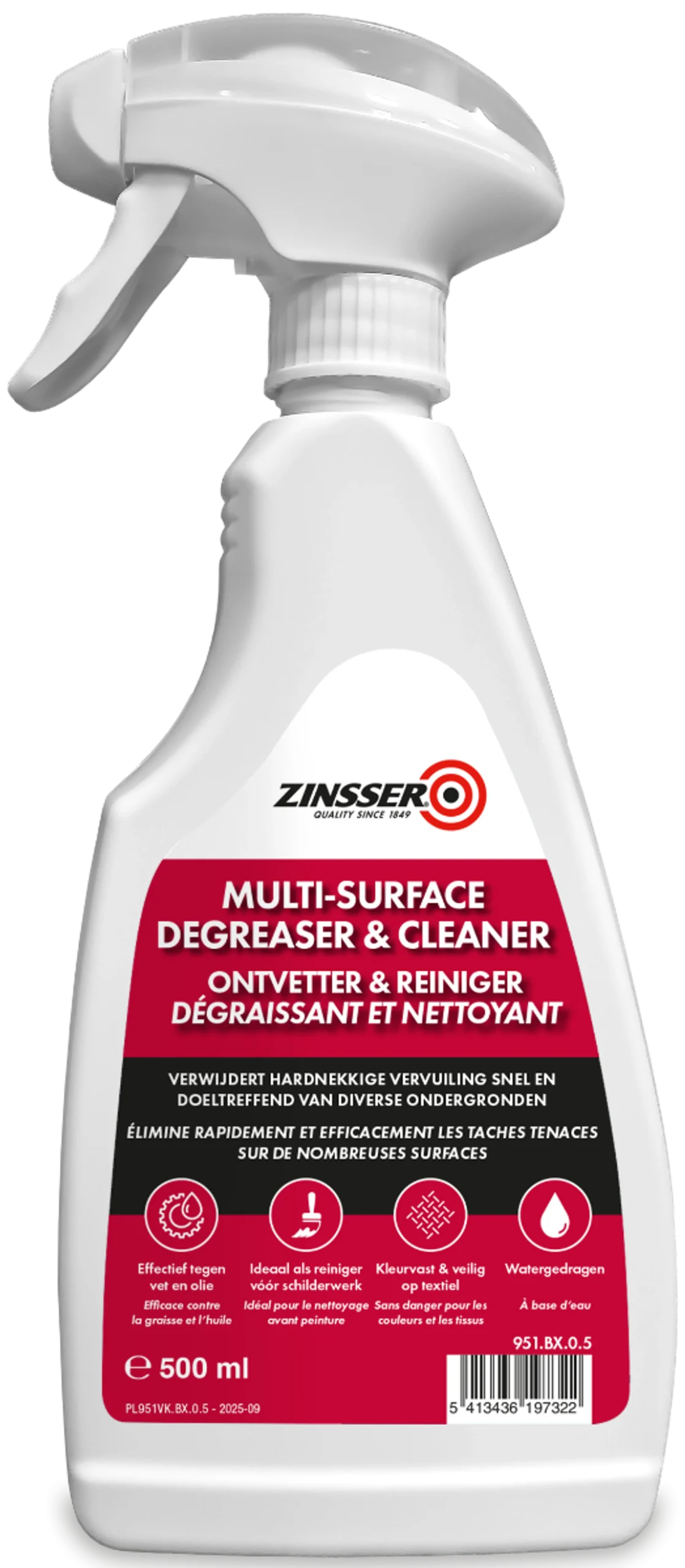 Zinsser Multi-Surface Desengrasante y Limpiador 500ml