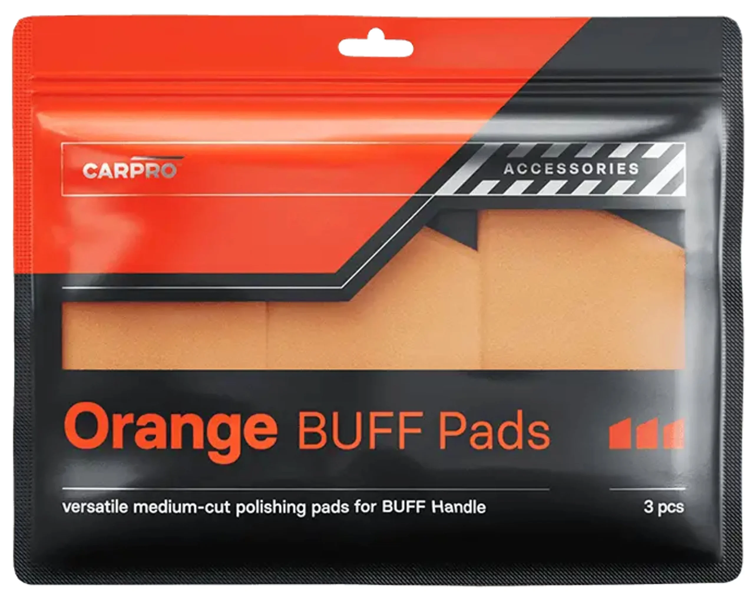 CarPro Orange Polishing Buff Pad - 3 piezas