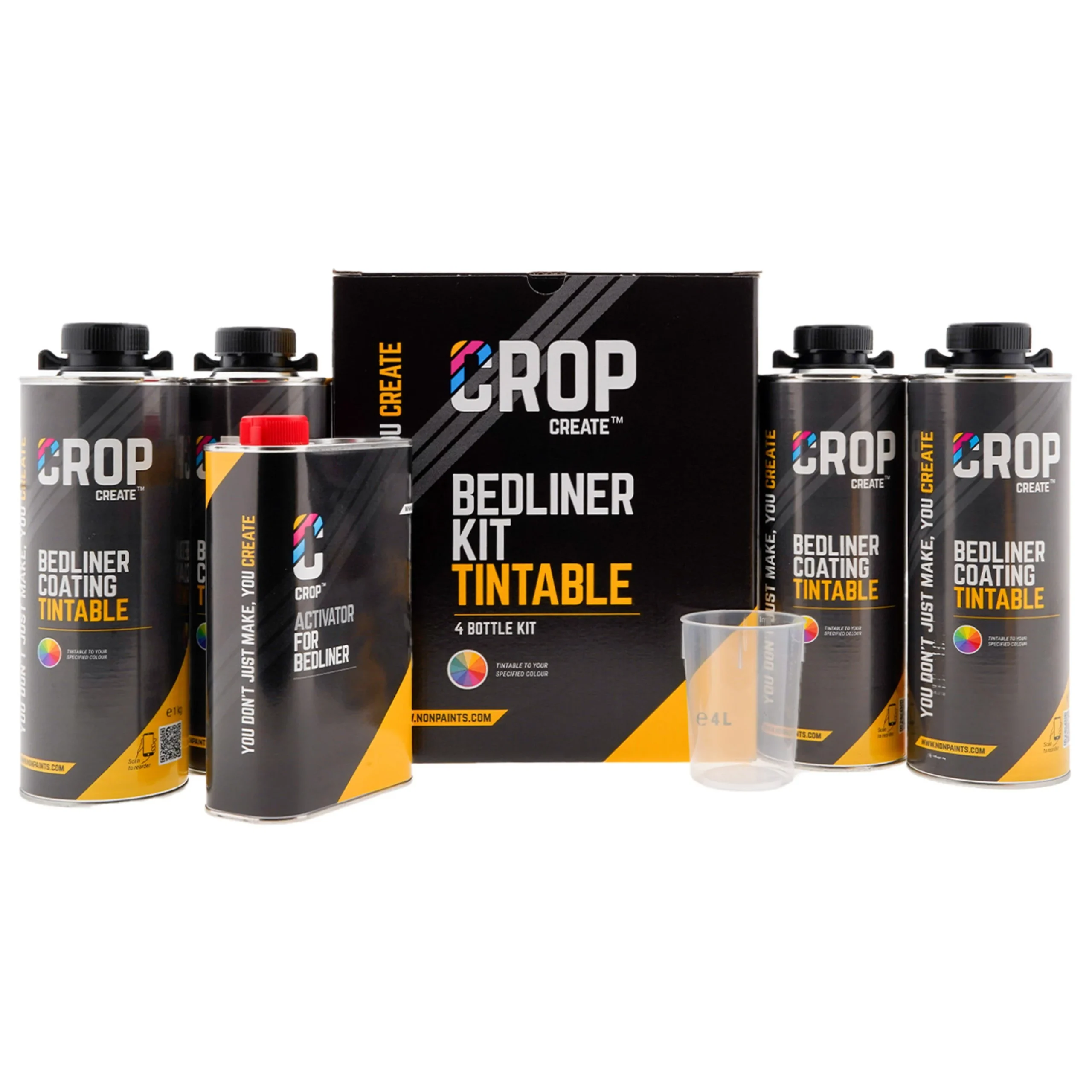 CROP 2K Bedliner TINTABLE Set de 4 litros + Endurecedor