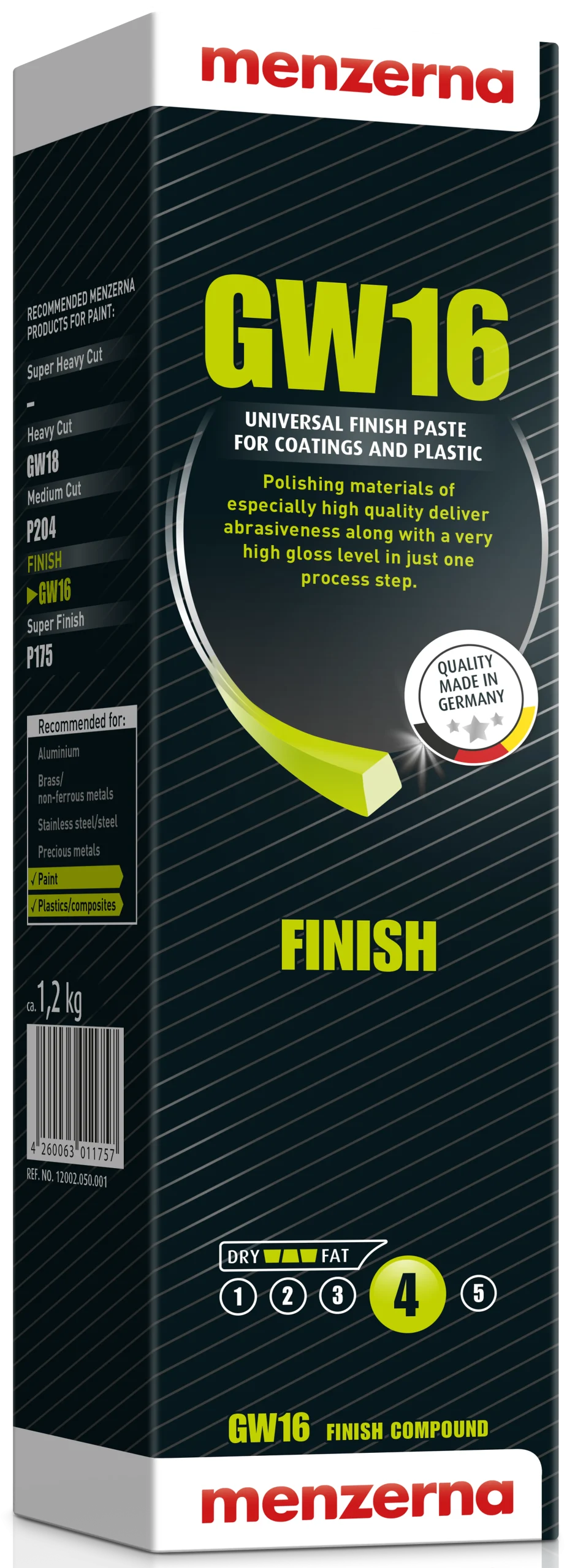 Menzerna GW16 Finish Pasta de Pulido de Acabado 1,2 kg