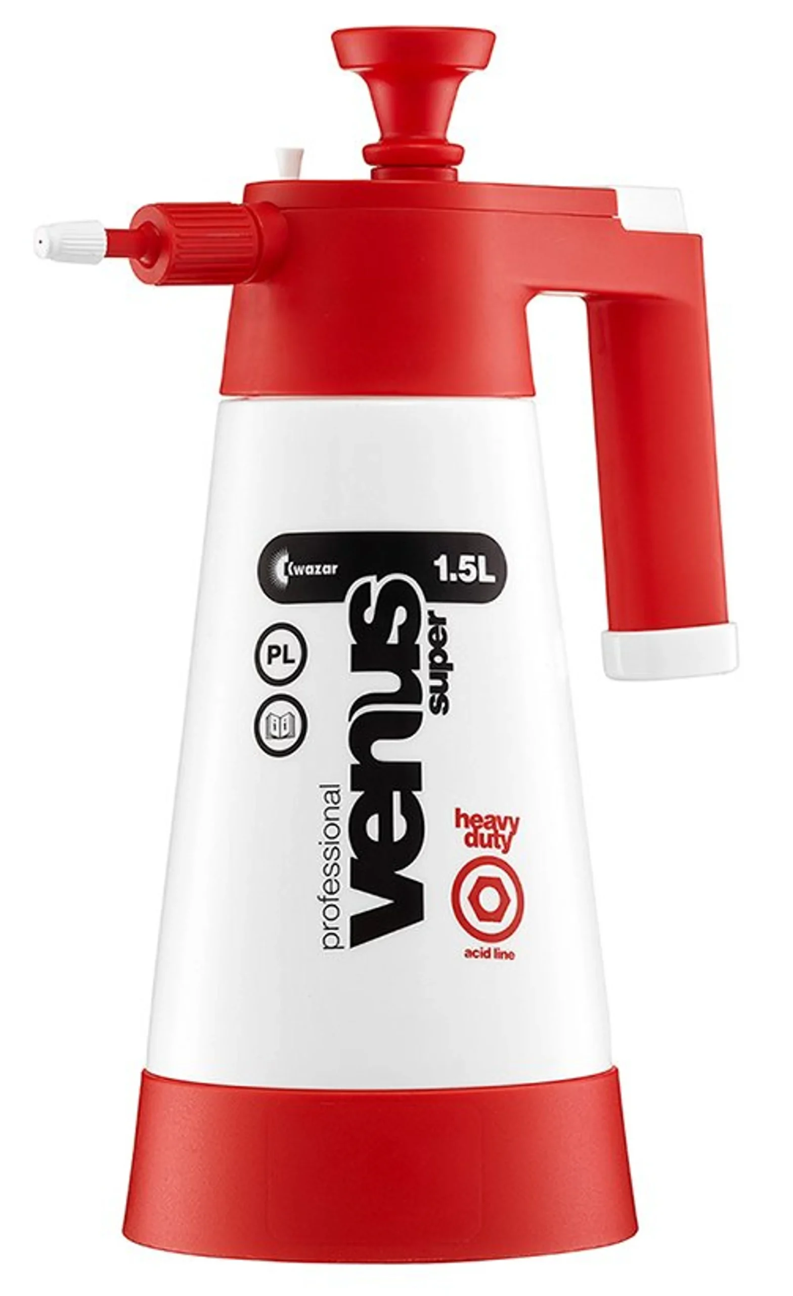 Kwazar Venus Super HD - Pulverizador a presión resistente a ácidos - 1,5 litros
