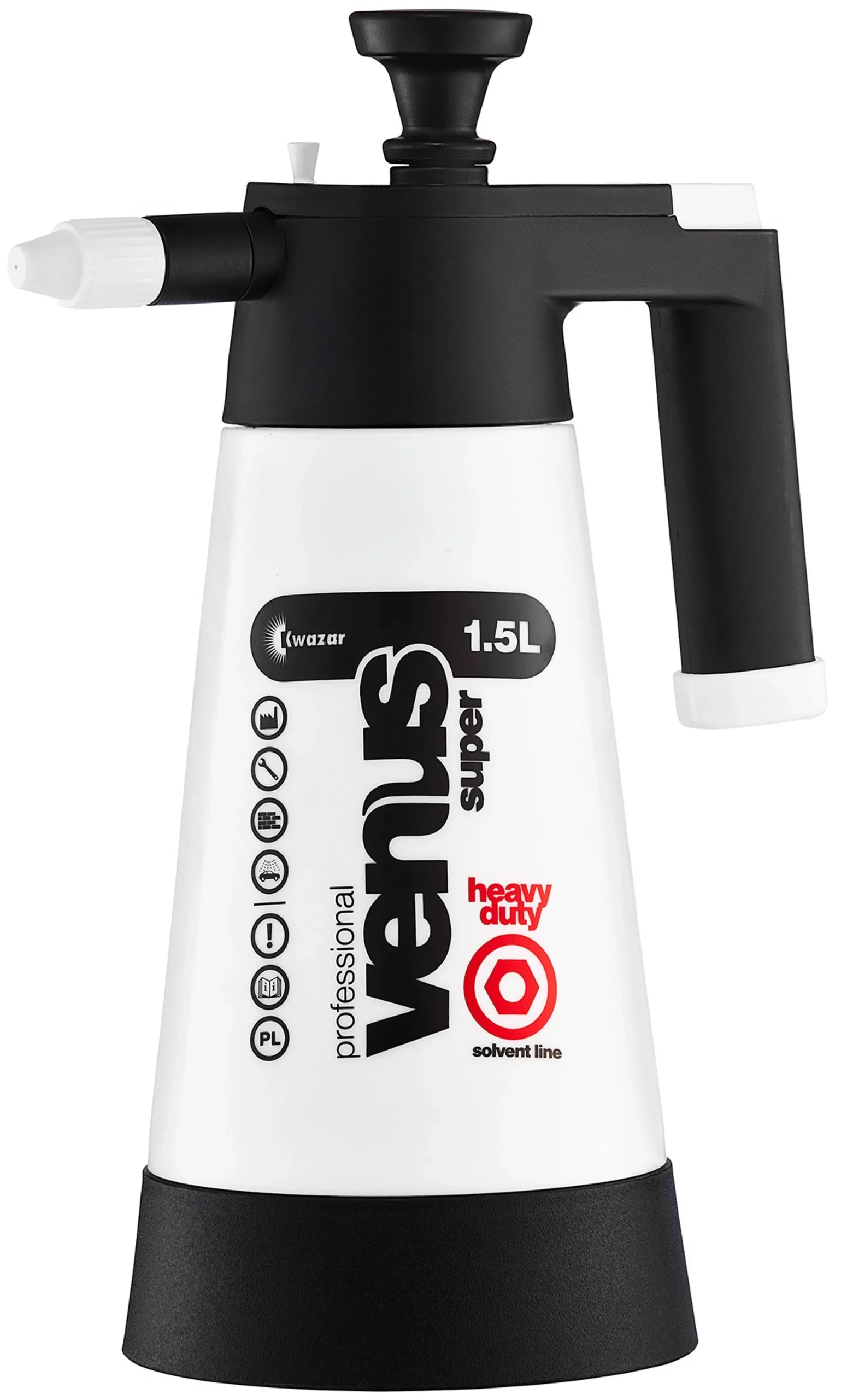 Kwazar Venus Super HD - Pulverizador a presión resistente a disolventes - 1,5 litros