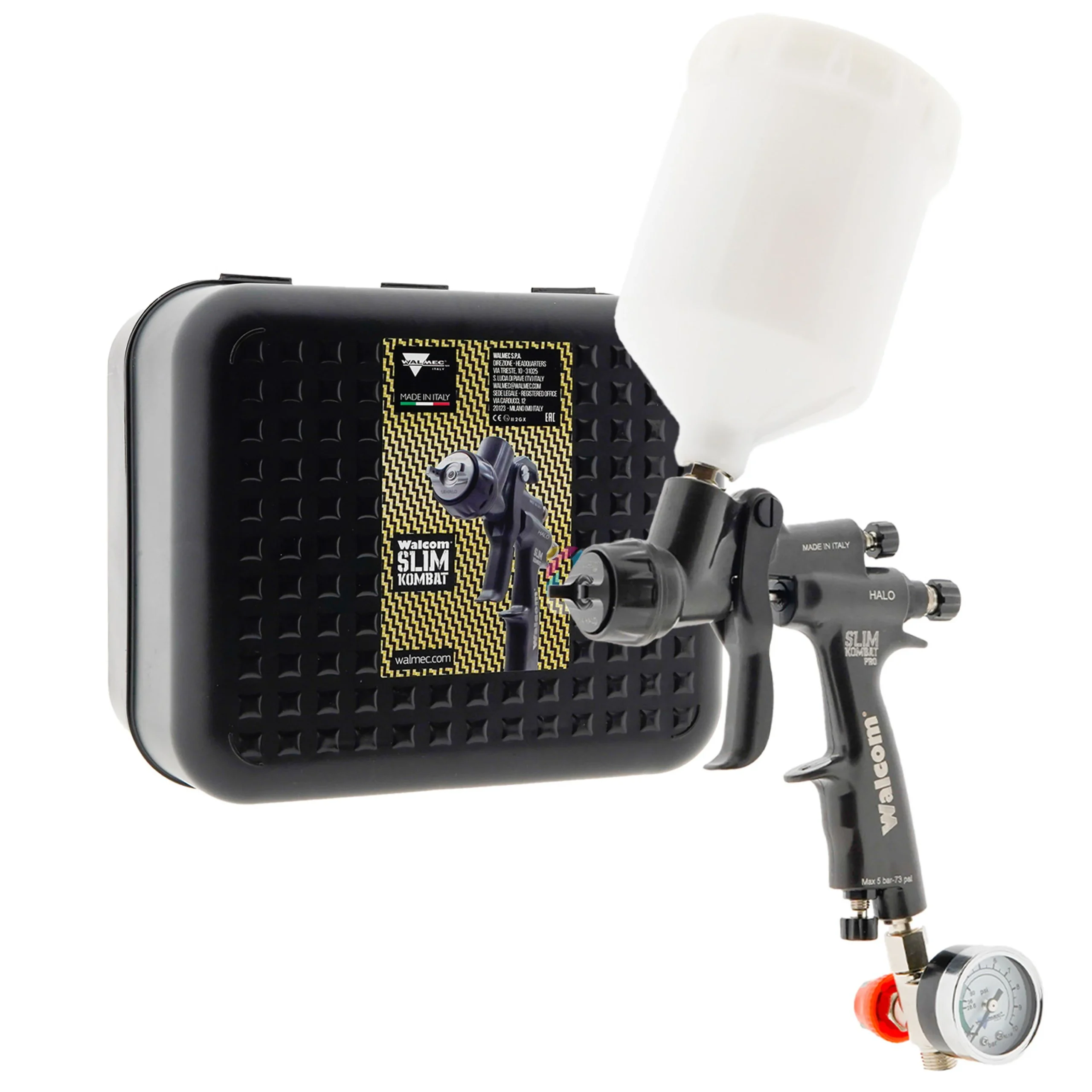 Walcom Slim Kombat Pro HALO Pulverizador de Pintura + Copa Superior