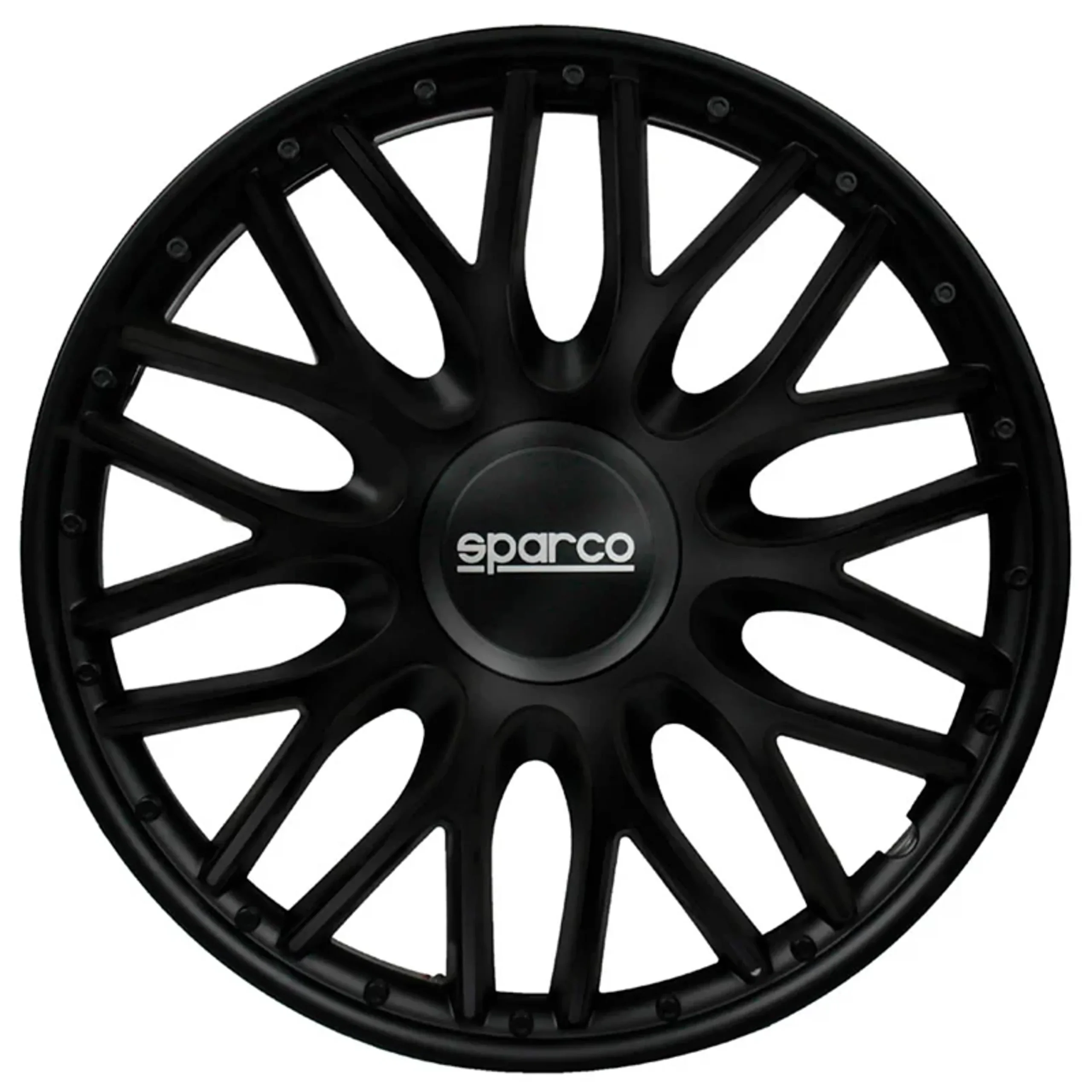 Sparco Tapas de Llanta Roma 16 pulgadas Negro - 4 piezas