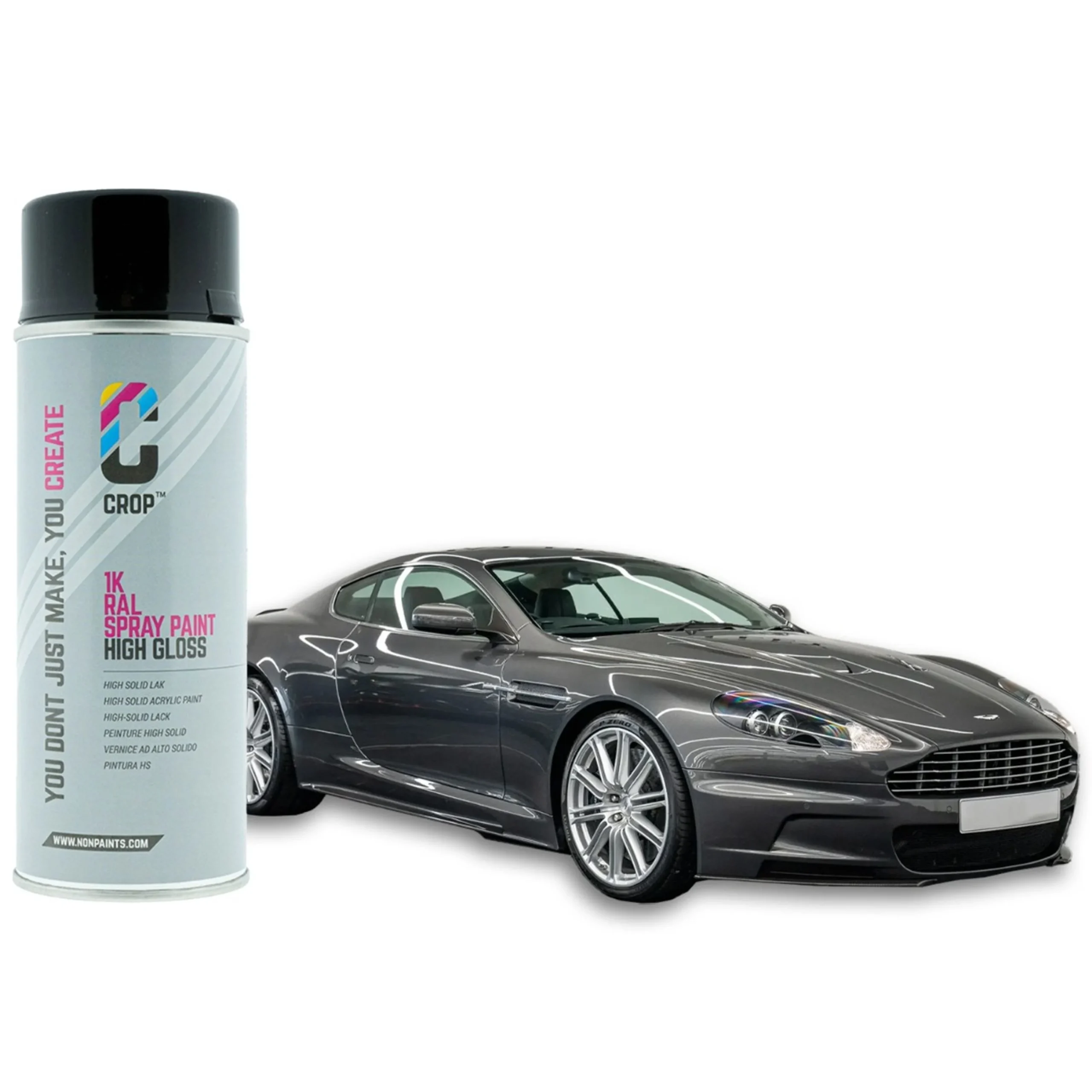 CROP Aston Martin AST1344 Meteorite Plateado Silver Metallic Pintura Coche Aerosol 400ml