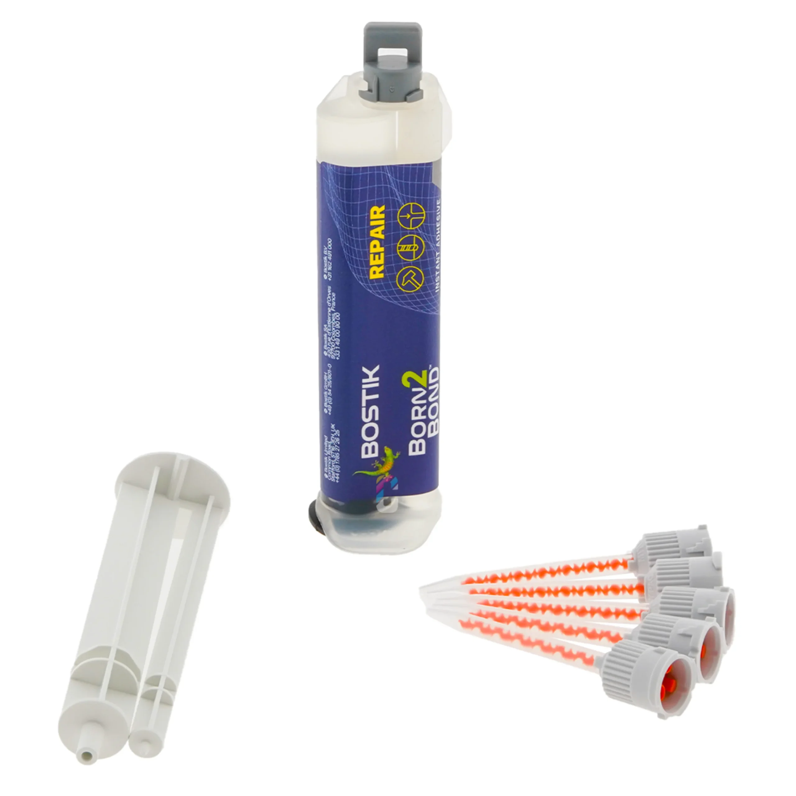 Bostik Born2Bond Repair Adhesivo de Cianoacrilato 10gr + 5 puntas mezcladoras