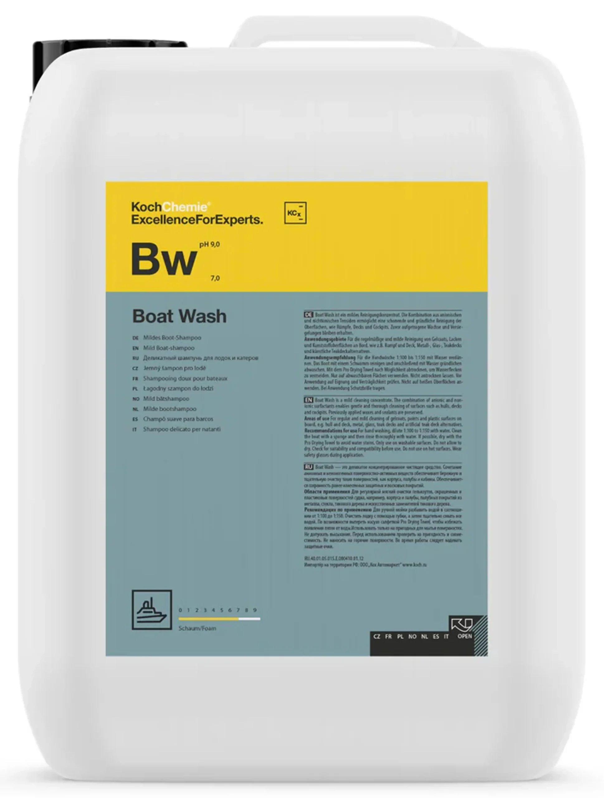 Koch Chemie Boat Wash Champú Neutro para Embarcaciones -10 litros