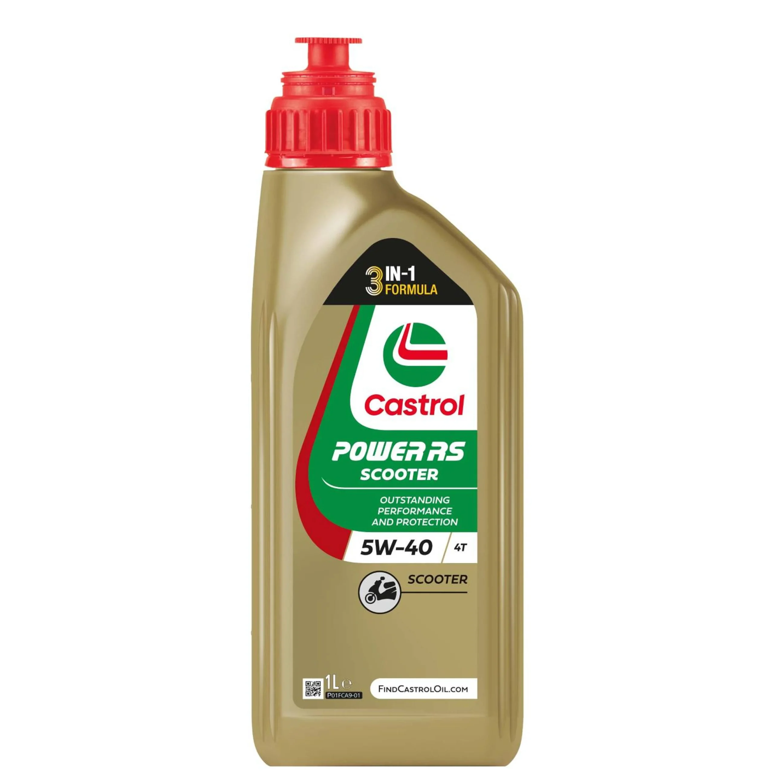 Castrol Power RS Scooter Aceite de 4 tiempos 5w40 de 1 litro