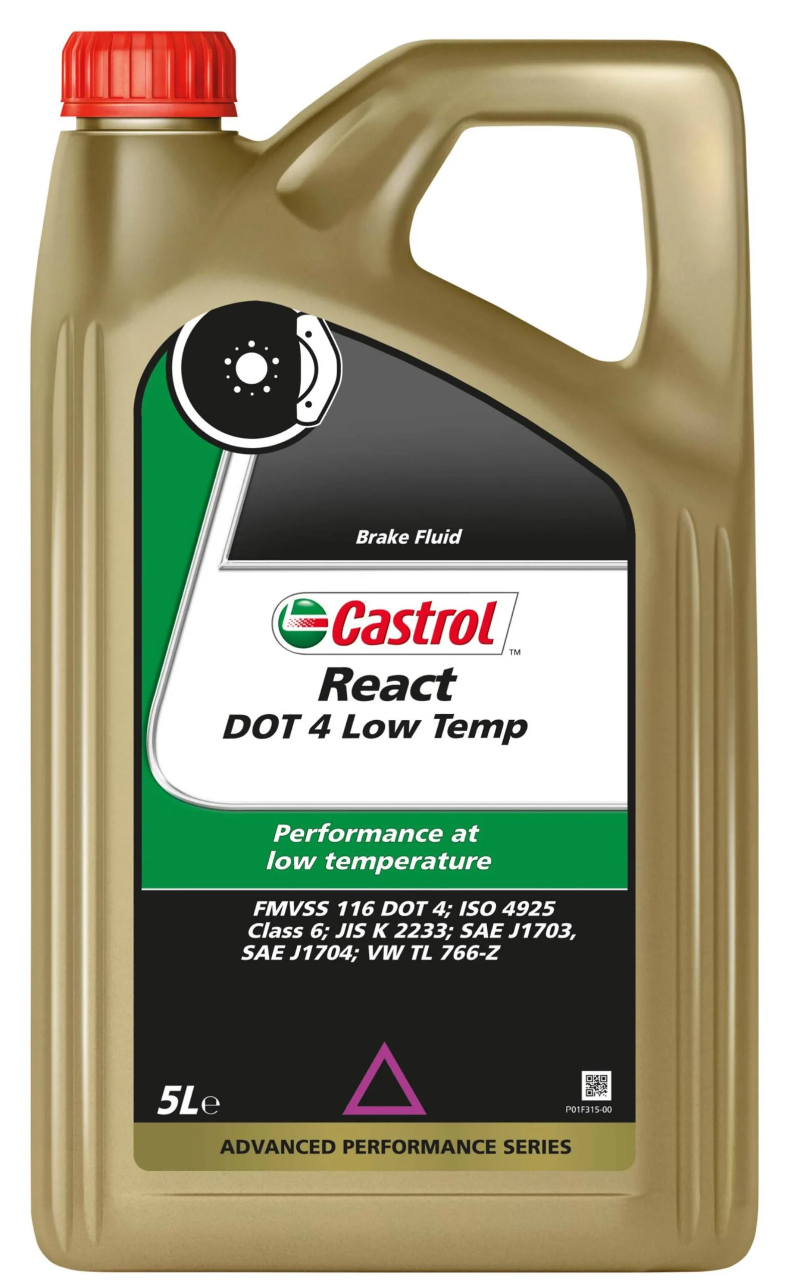 Castrol React DOT4 Low Temp Líquido de frenos - 5 litros