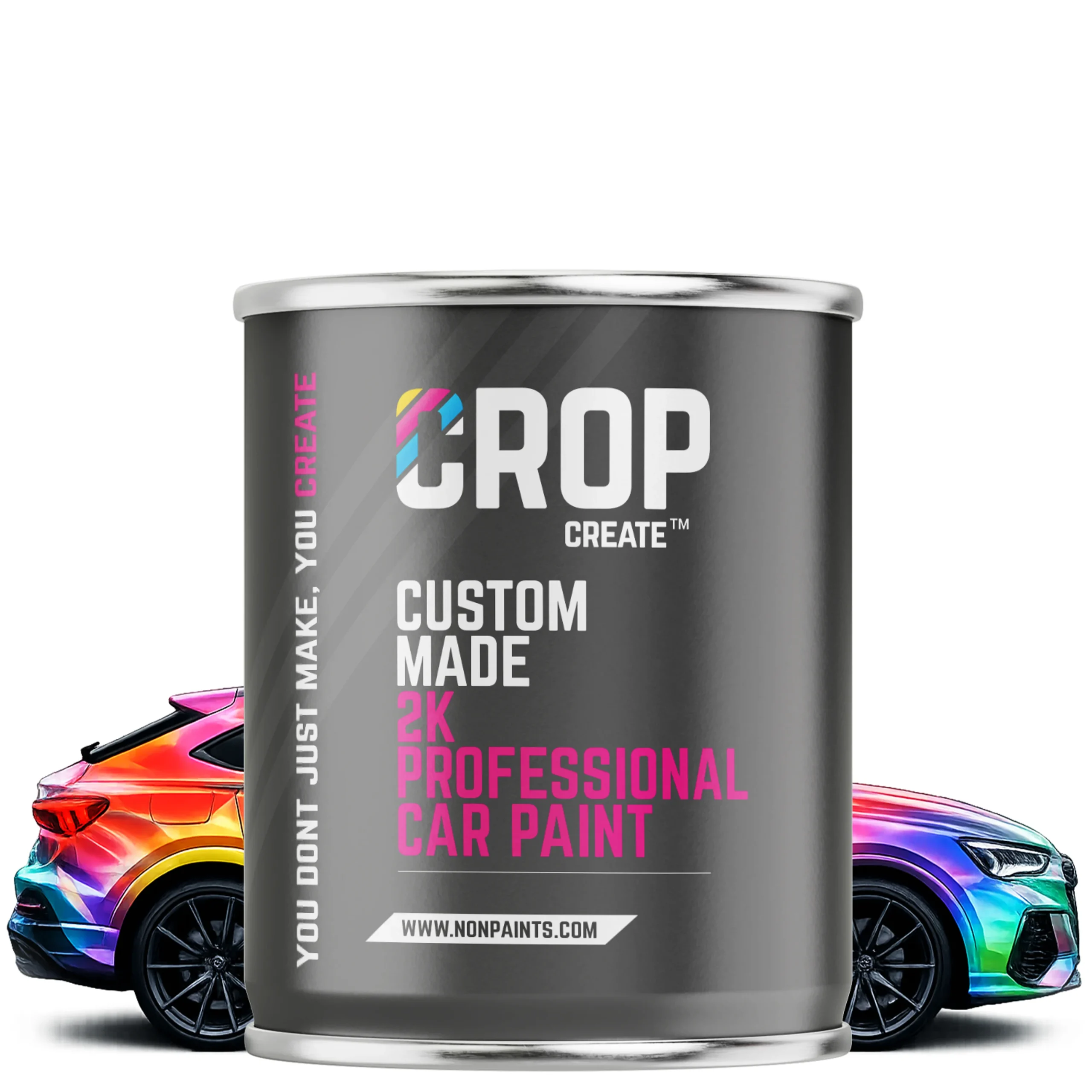 CROP 2K Pintura de Coche en Lata en cualquier color - Semibrillante - 1 litro