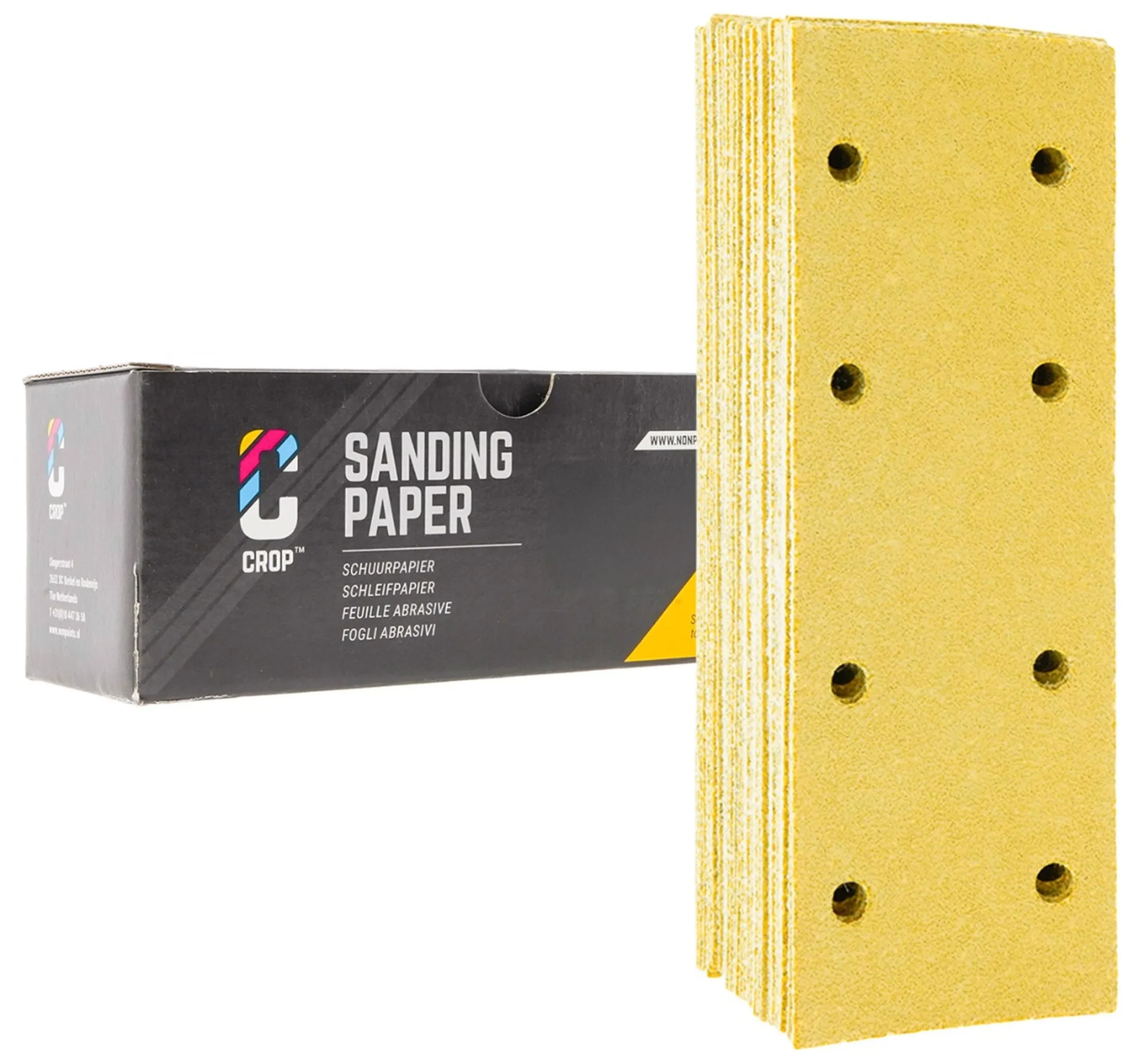 CROP GoldX Hojas de lija P280 - 70x198mm - 50 piezas