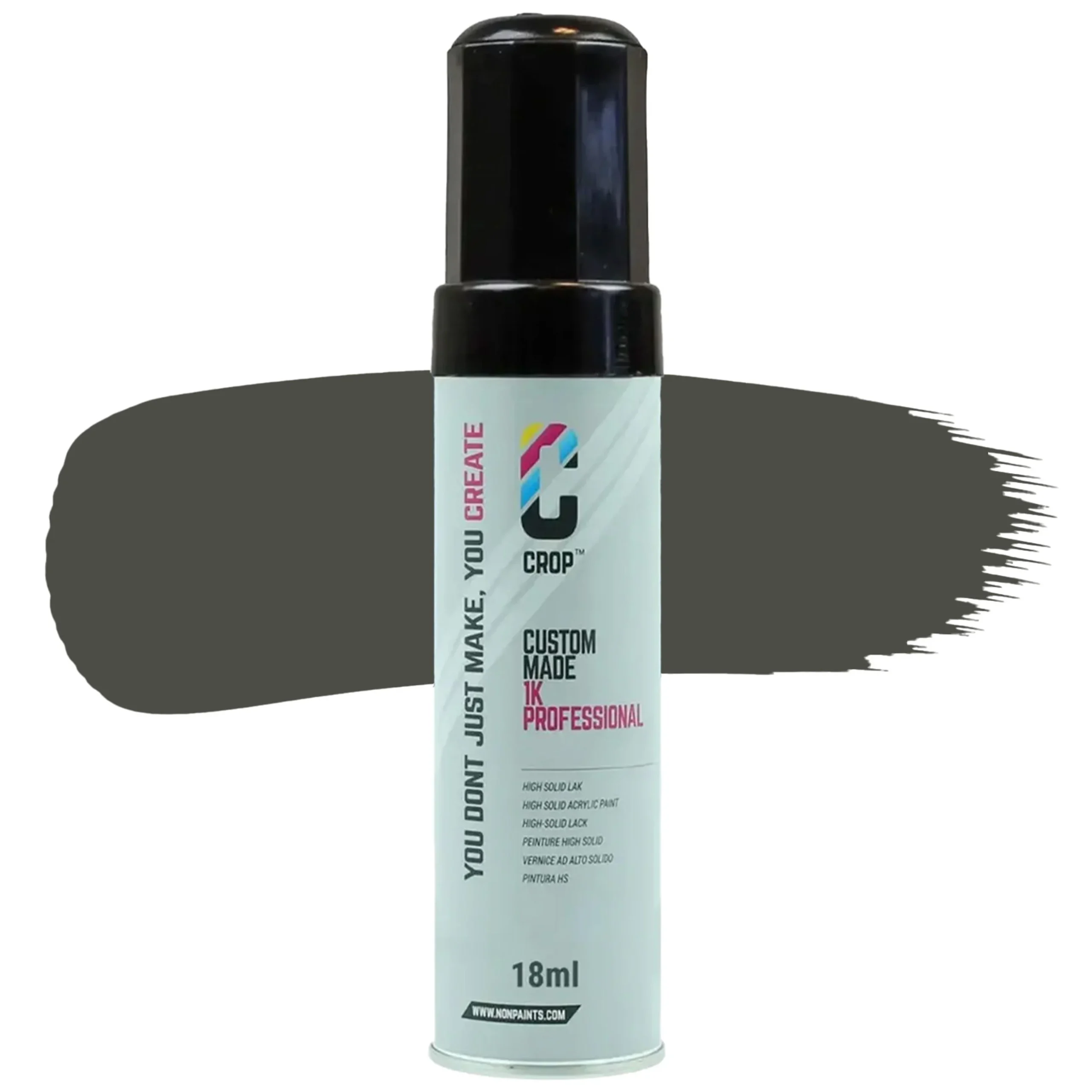 CROP Lápiz de retoque Gris umbral RAL 7022 Alto brillo - 18ml