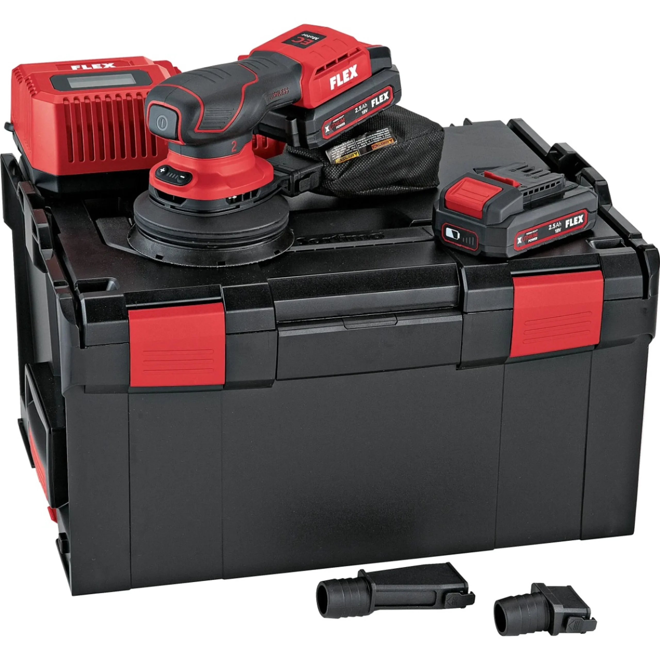 FLEX ORE 2-125 SET Lijadora Exéntrica a bateria 125mm con Maletín 18 Voltios