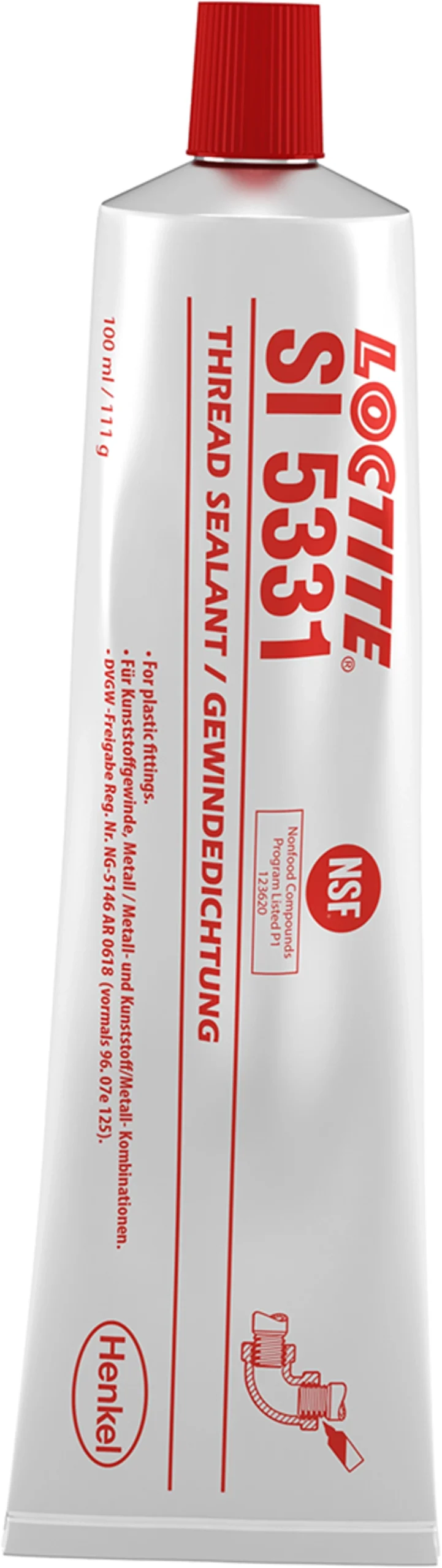 LOCTITE SI 5331 Sellador de roscas - Baja resistencia - Frasco de 100 ml