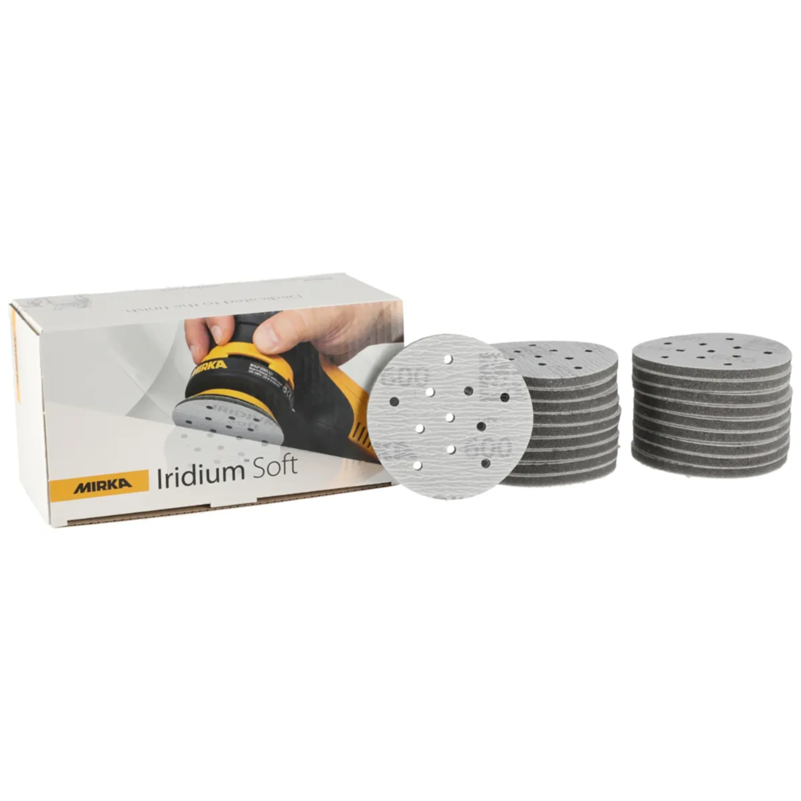 MIRKA Iridum Discos de lija blandos 77mm - 20 unidades